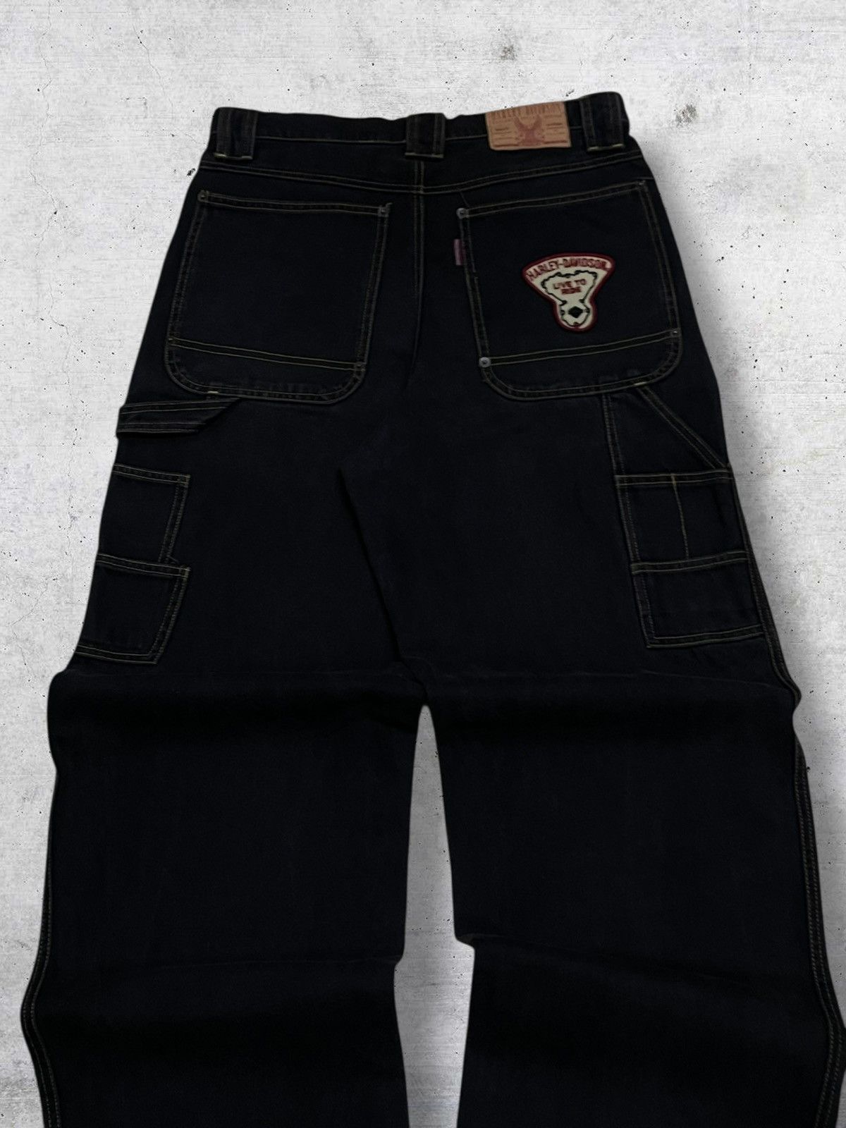 Japanese Brand VINTAGE BAGGY CARPENTER 90S DESIGNER HARLEY DAVIDSON DENIM Size US 32 / EU 48 - 4 Thumbnail