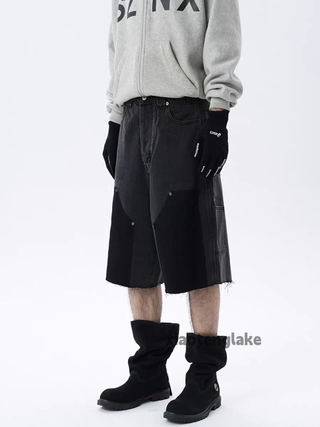 Vintage Xz skate hiphop faded loose carpenter flared shorts Size US 30 / EU 46 - 1 Thumbnail
