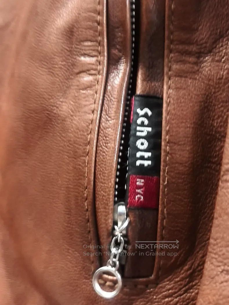 Schott Men's leather jacket Size US L / EU 52-54 / 3 - 4 Thumbnail