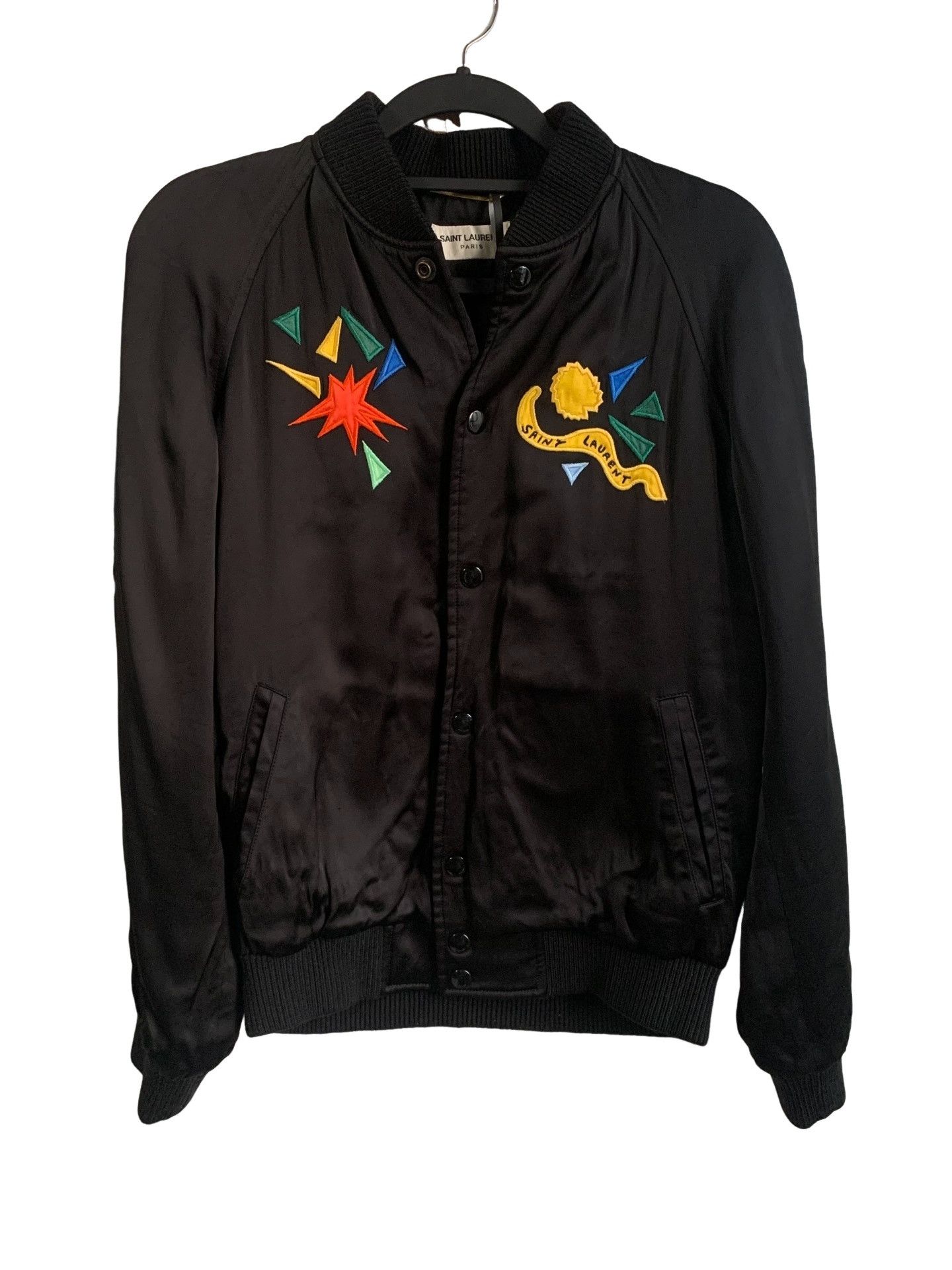 Saint Laurent Paris Saint Laurent LOVE 1983 Embroidered Bomber Jacket F36 Size XS / US 0-2 / IT 36-38 - 1 Thumbnail