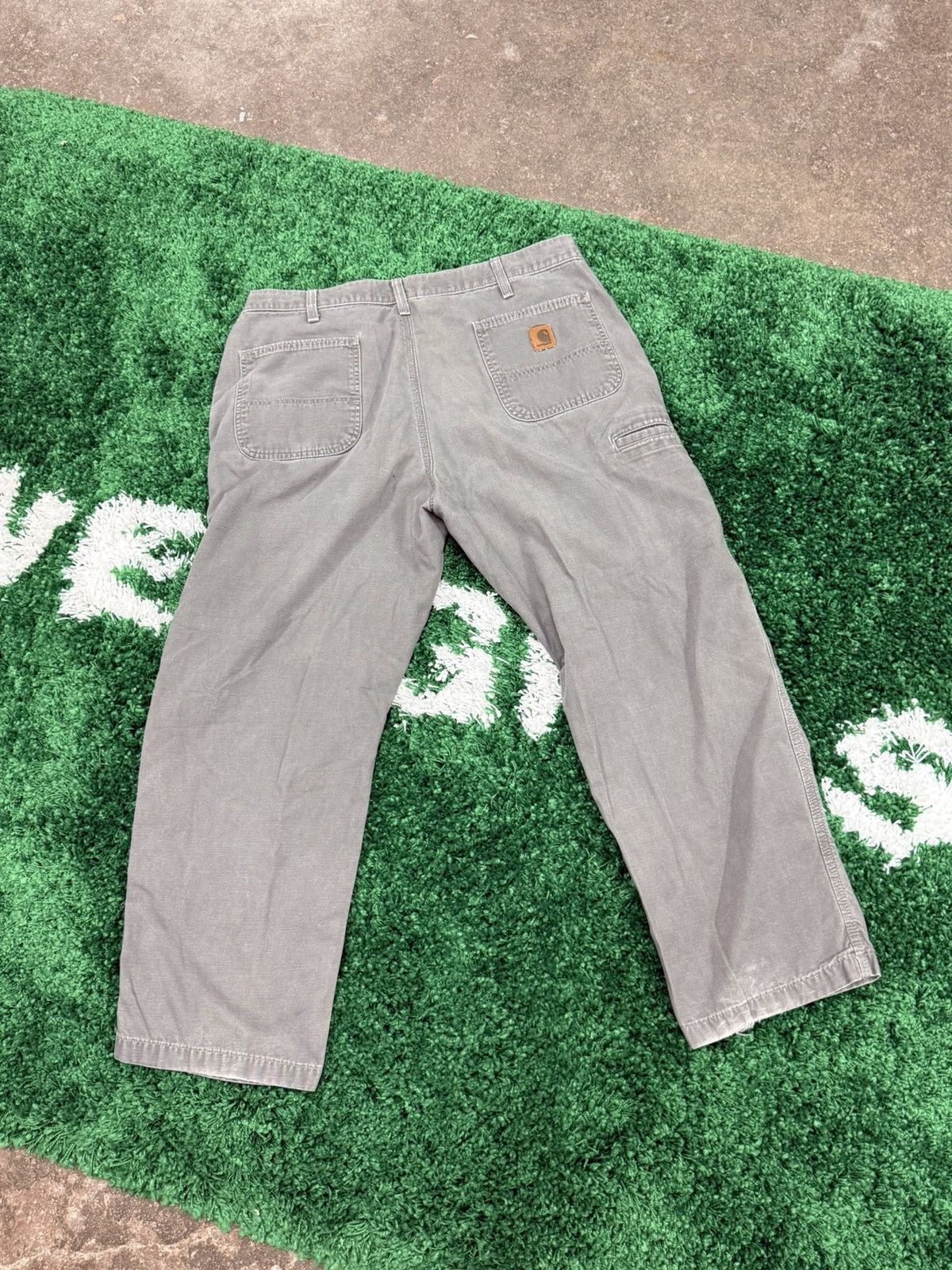 Carhartt × Vintage 2009 Carhartt Forest Green Painter Carpenter Cargo Pants 40 Size US 40 / EU 56 - 1 Thumbnail