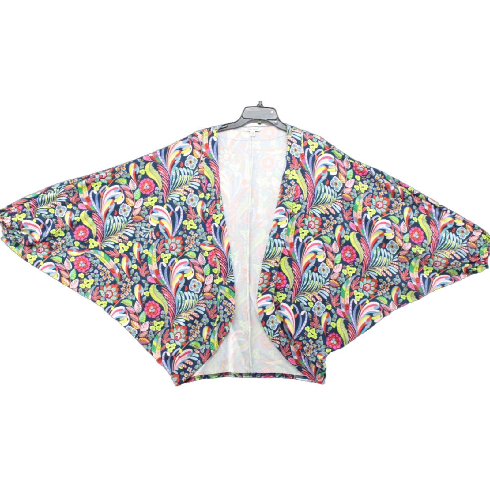 Vintage Pioneer Woman Blue Floral Dolman Batwing Sleeve Open Cardigan Women's S/M Size S / US 4 / IT 40 - 1 Thumbnail