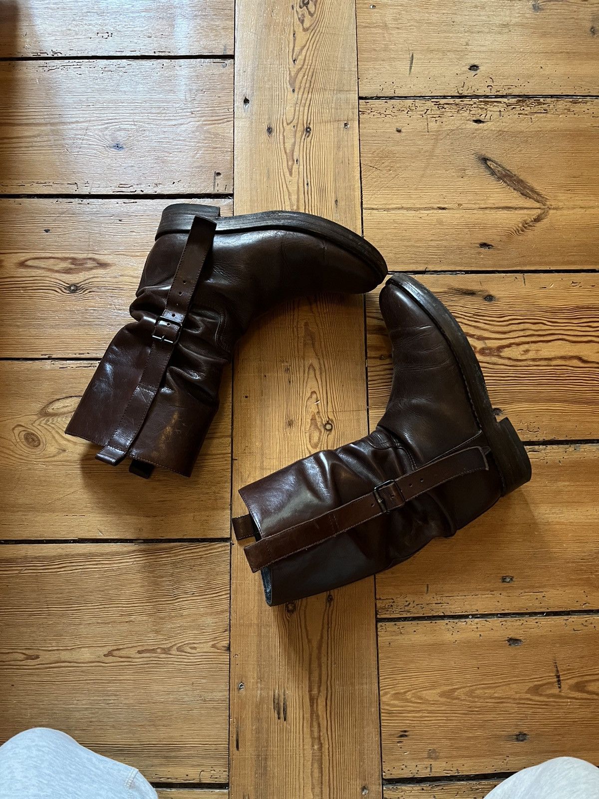 Ann Demeulemeester Ann Demeulemeester Strap Boots Archive Biker Leather Size US 9 / IT 39 - 2 Thumbnail