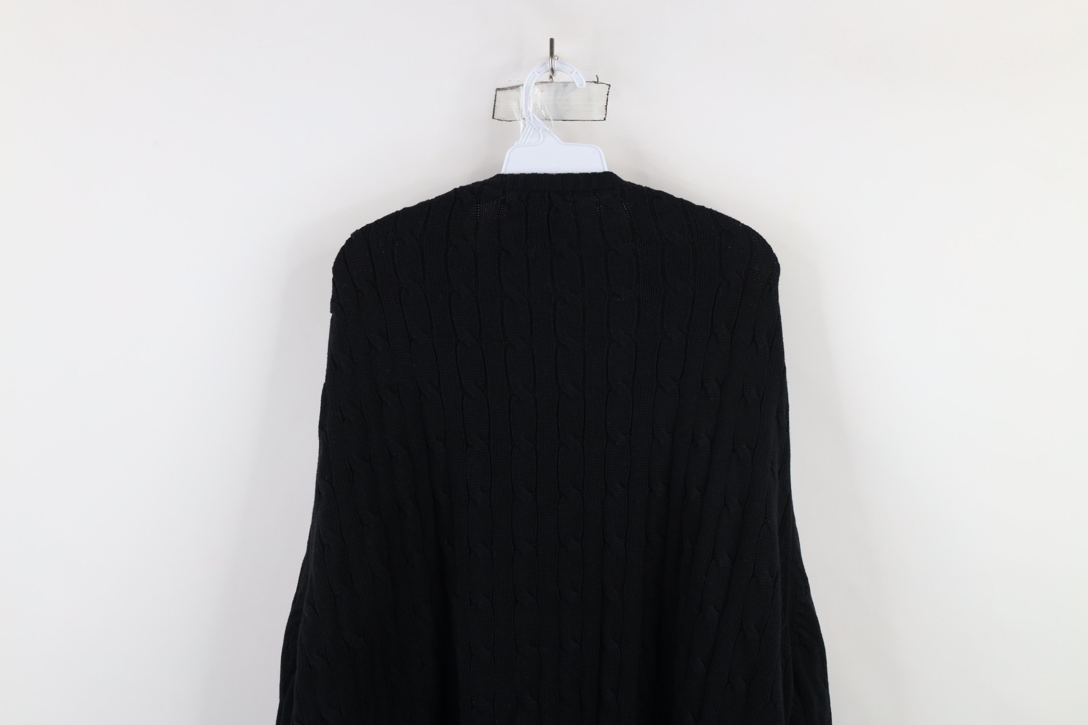Jos. A. Bank × Vintage Vintage Jos A Bank Cotton Chunky Cable Knit Sweater Black Size US XXL / EU 58 / 5 - 8 Thumbnail