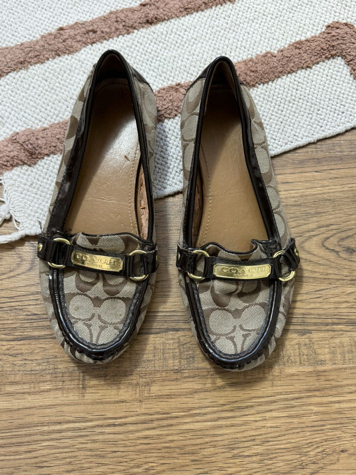 Coach VINTAGE COACH MONOGRAM MOCCASIN WMNS SHOES Size US 9 / IT 39 - 4 Thumbnail