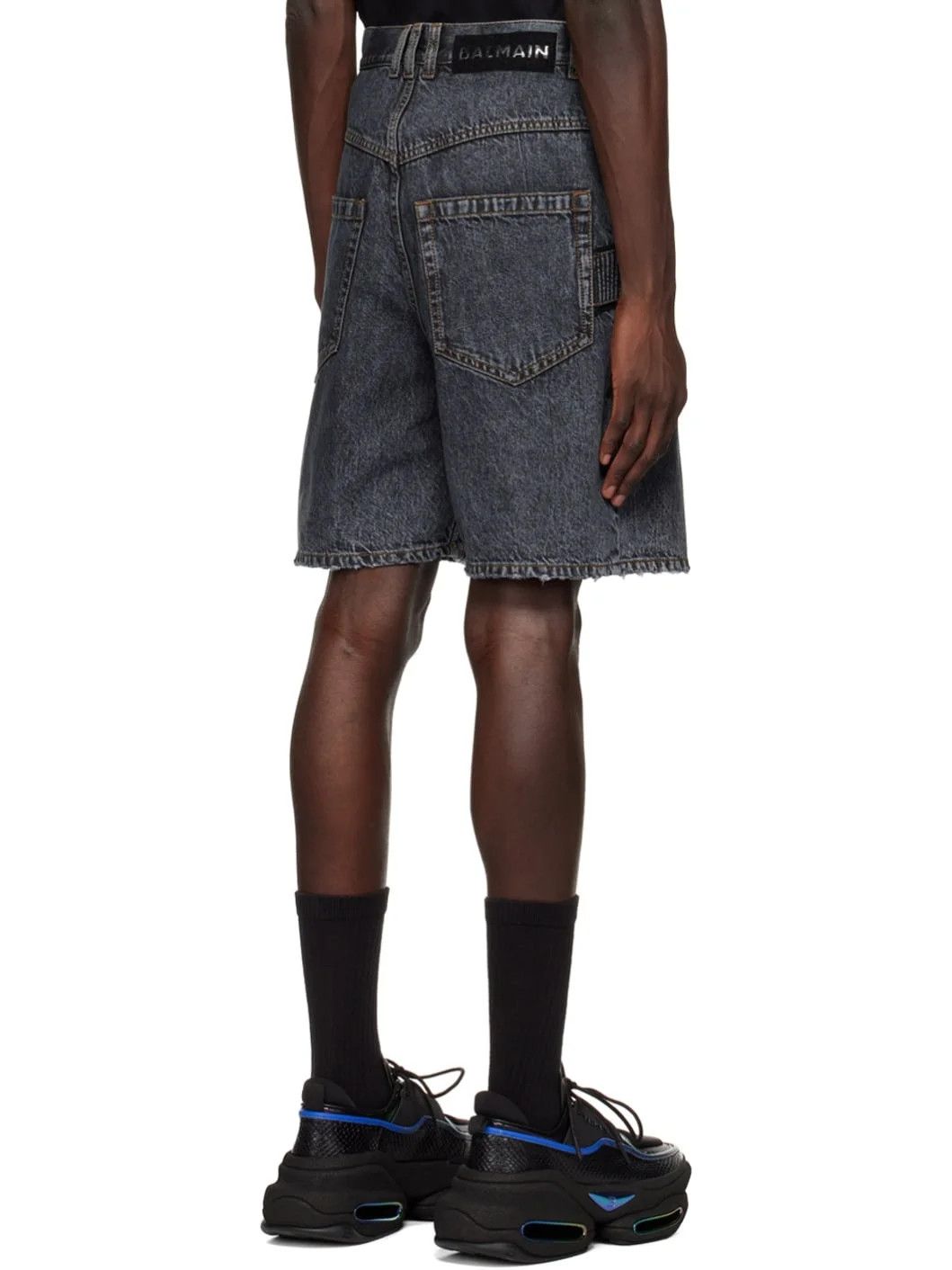 Balmain o1y0426 Denim Short in Dark Gray Size US 30 / EU 46 - 3 Thumbnail