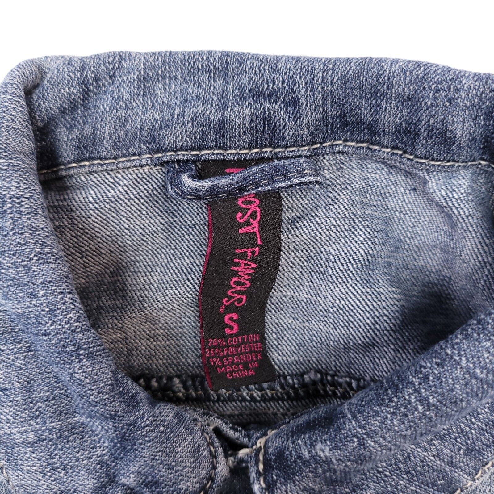 Almost Famous Almost Famous Button Up Denim Jean Jacket Womens Size S Blue Size S / US 4 / IT 40 - 3 Thumbnail