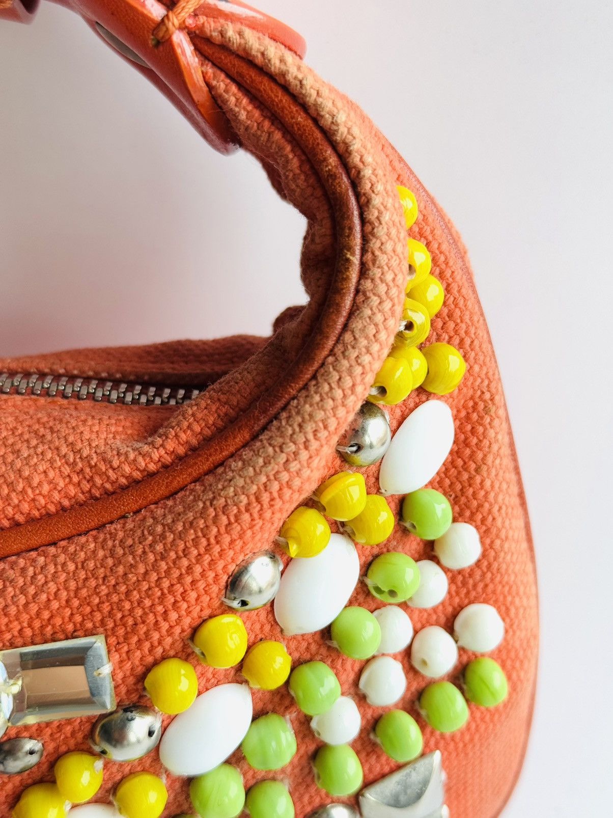 Chloe Vintage beaded Chloe Bracelet bag by Phoebe Philo orange Size ONE SIZE - 14 Thumbnail