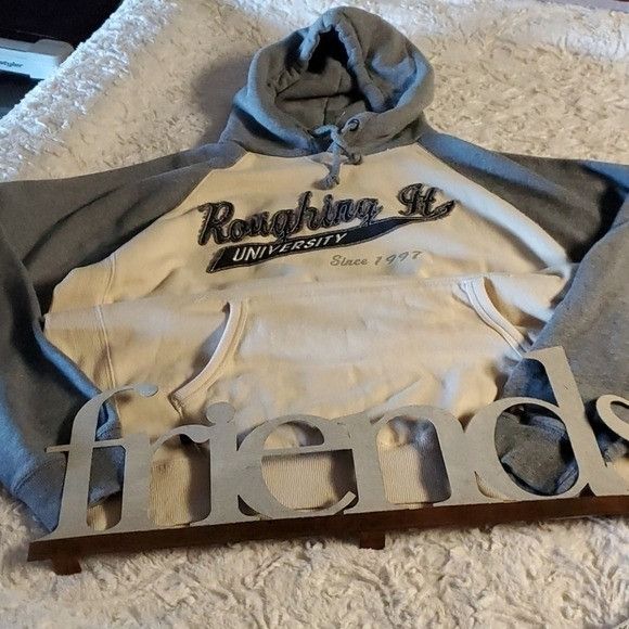 Vintage BLUE 84 "Roughin It University" Athletic Sz. XL HOODIE Hoody Size US XL / EU 56 / 4 - 1 Thumbnail