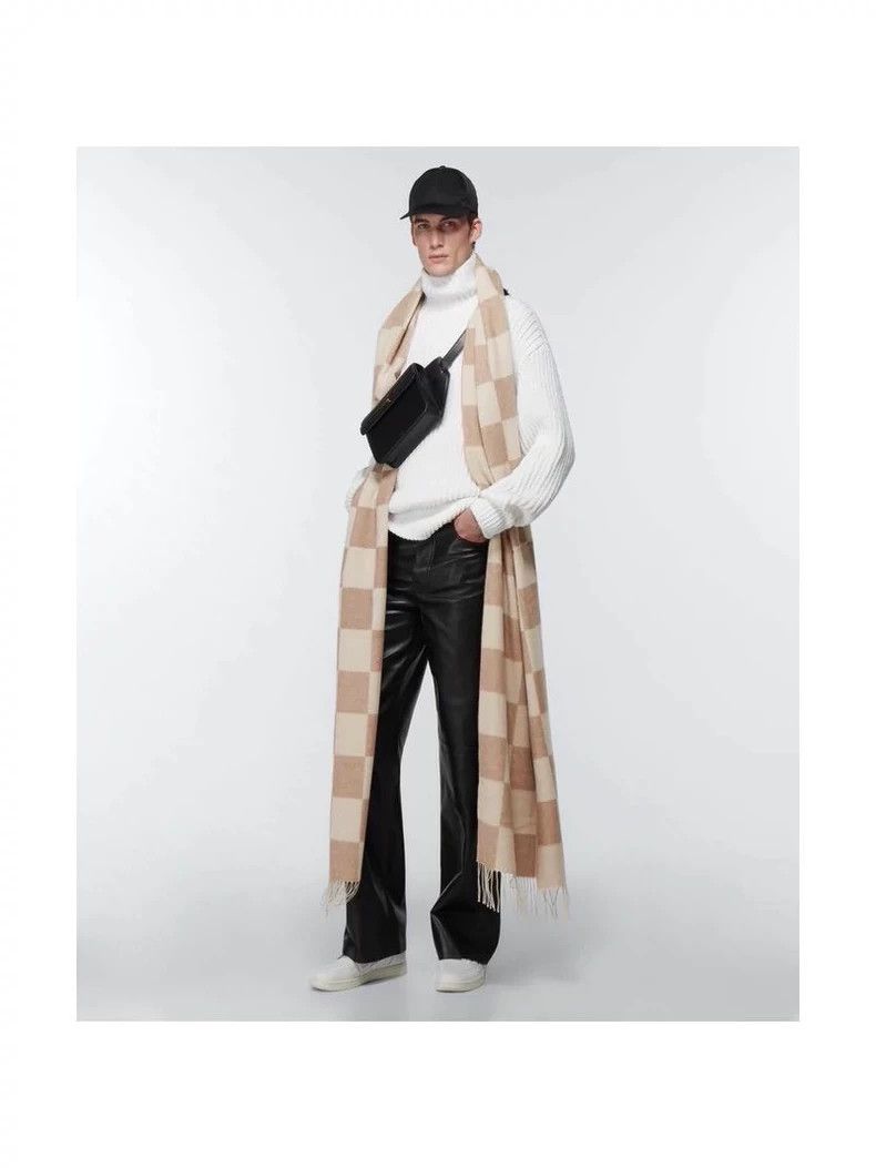 Amiri Amiri The same style for men and women Cashmere scarf 2501- Size ONE SIZE - 4 Thumbnail