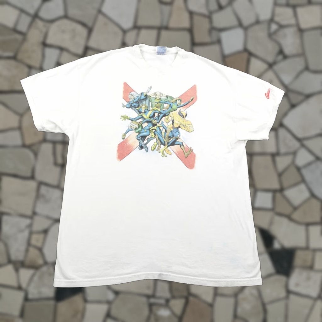 VINTAGE X-Men Shirt Mens XL White Marvel Comics Mutants Graphitti Designs Y2K