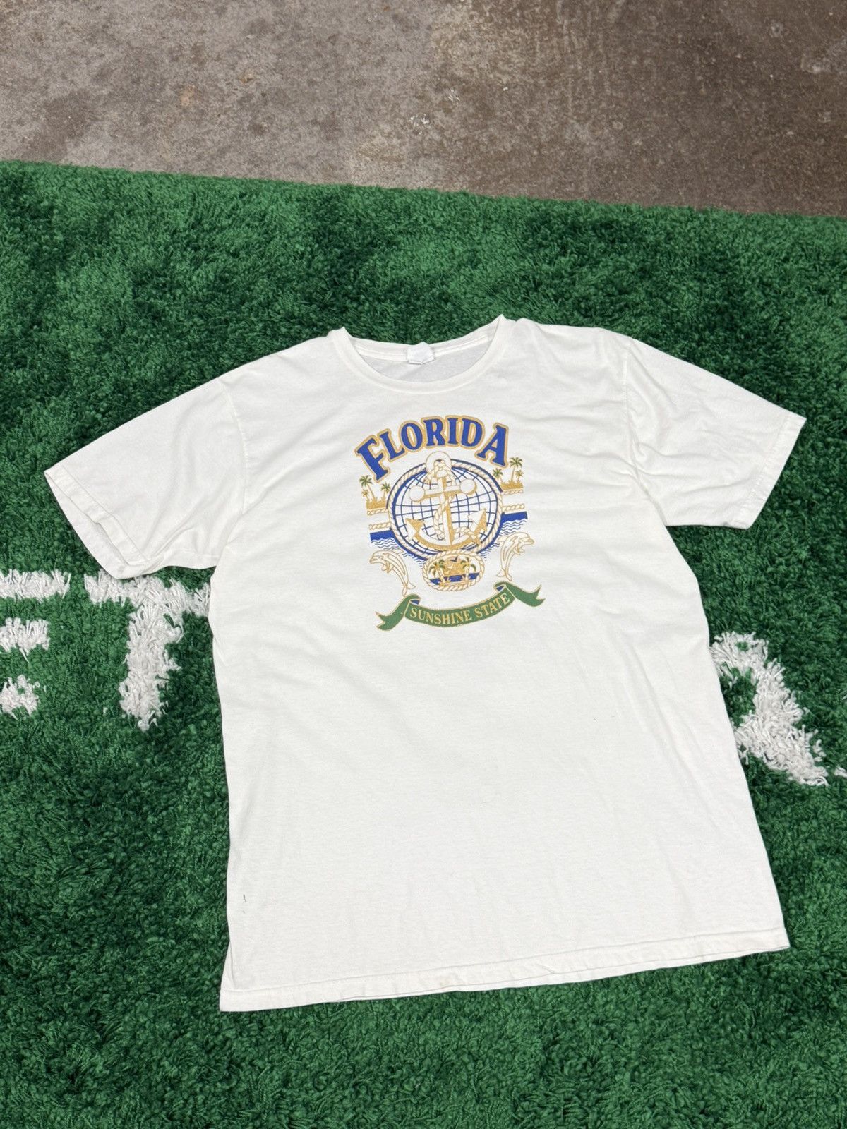 Vintage Vintage Florida Anchor Souvenir Logo State Tee White XL Size US XL / EU 56 / 4 - 1 Thumbnail