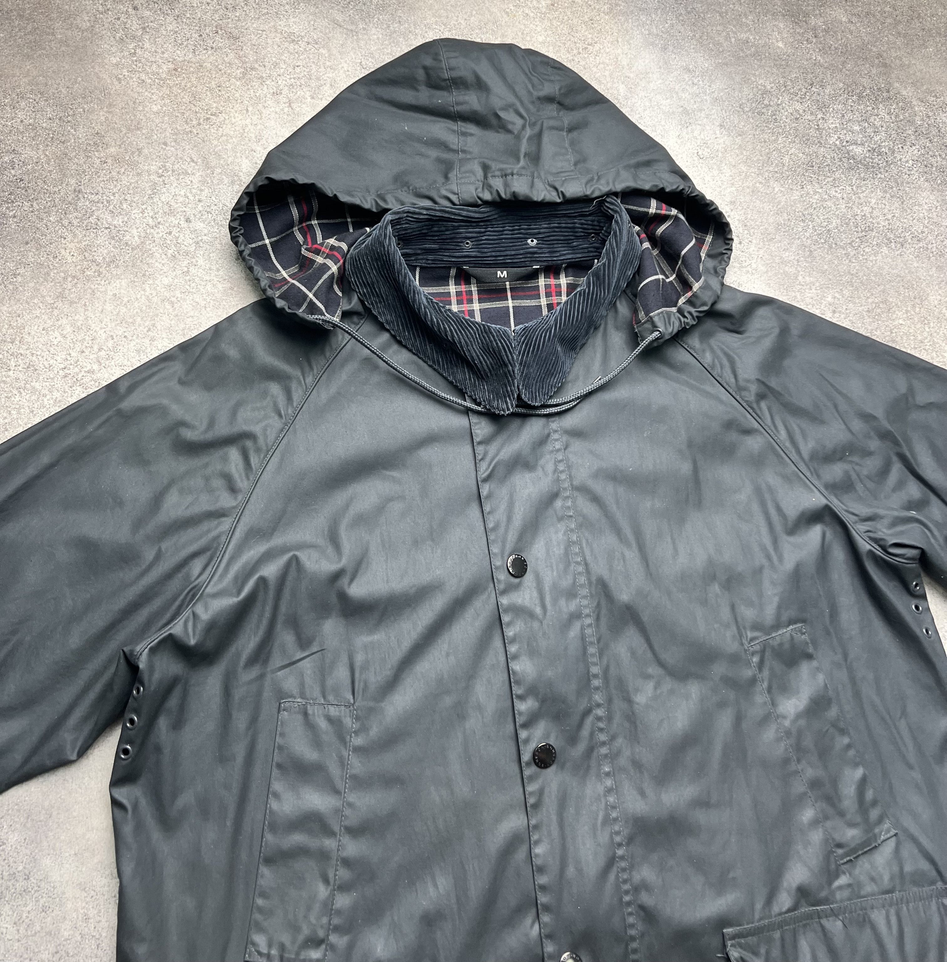Vintage Bourbon british beafort bedale style waxed streetwear jacket Size US M / EU 48-50 / 2 - 5 Thumbnail