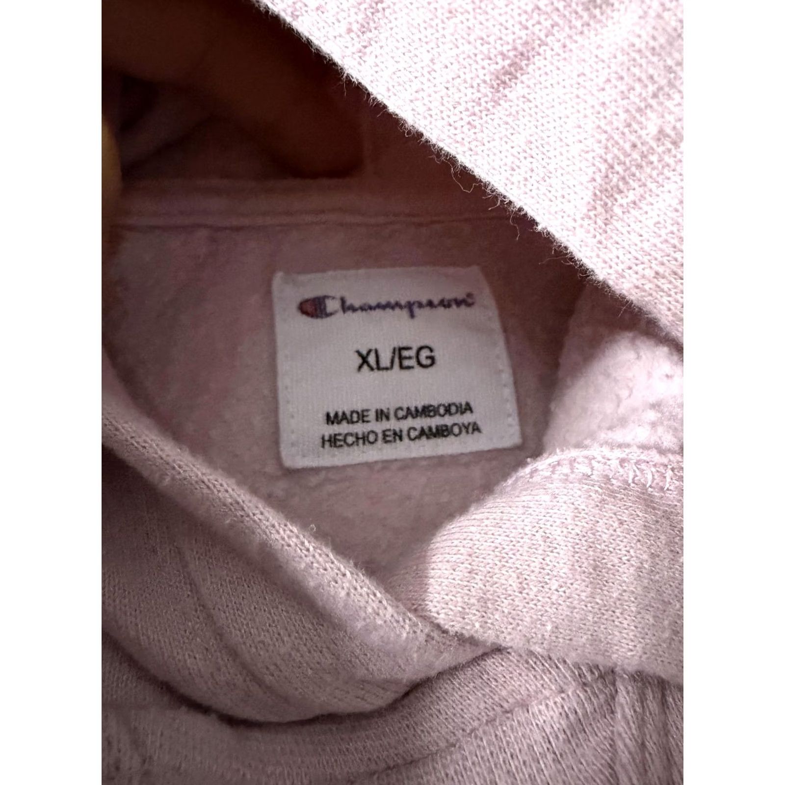 Champion Champion Hoodie Womens XL Pink Fleece Pullover Embroidered Logo Sweatshirt Size XL / US 12-14 / IT 48-50 - 4 Thumbnail