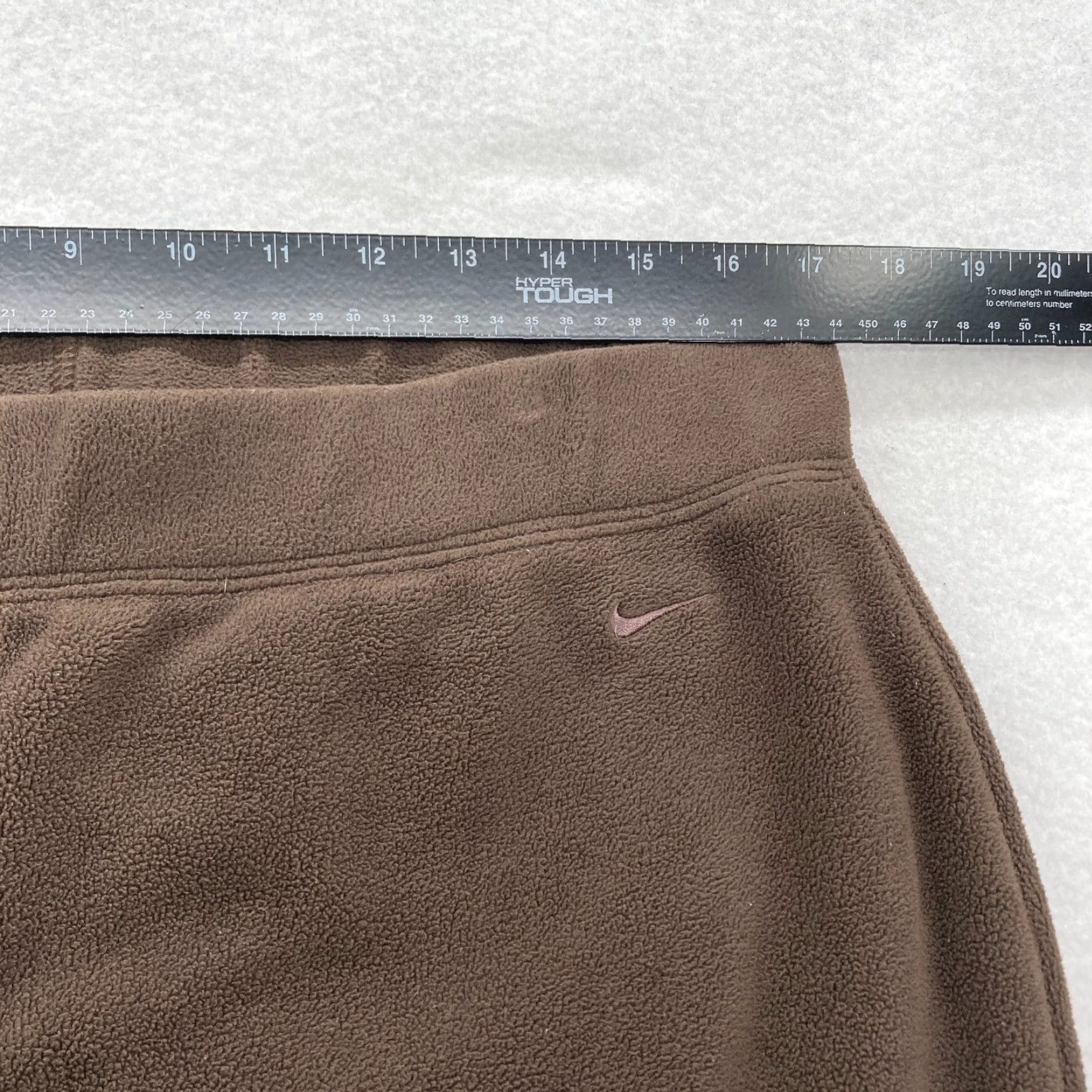 Nike VINTAGE Nike Fleece Sweatpants Women's XL Brown Ankle Zip Pull On Straight Y2K Role: 80s 90s? Size 40" / US 18 - 6 Thumbnail