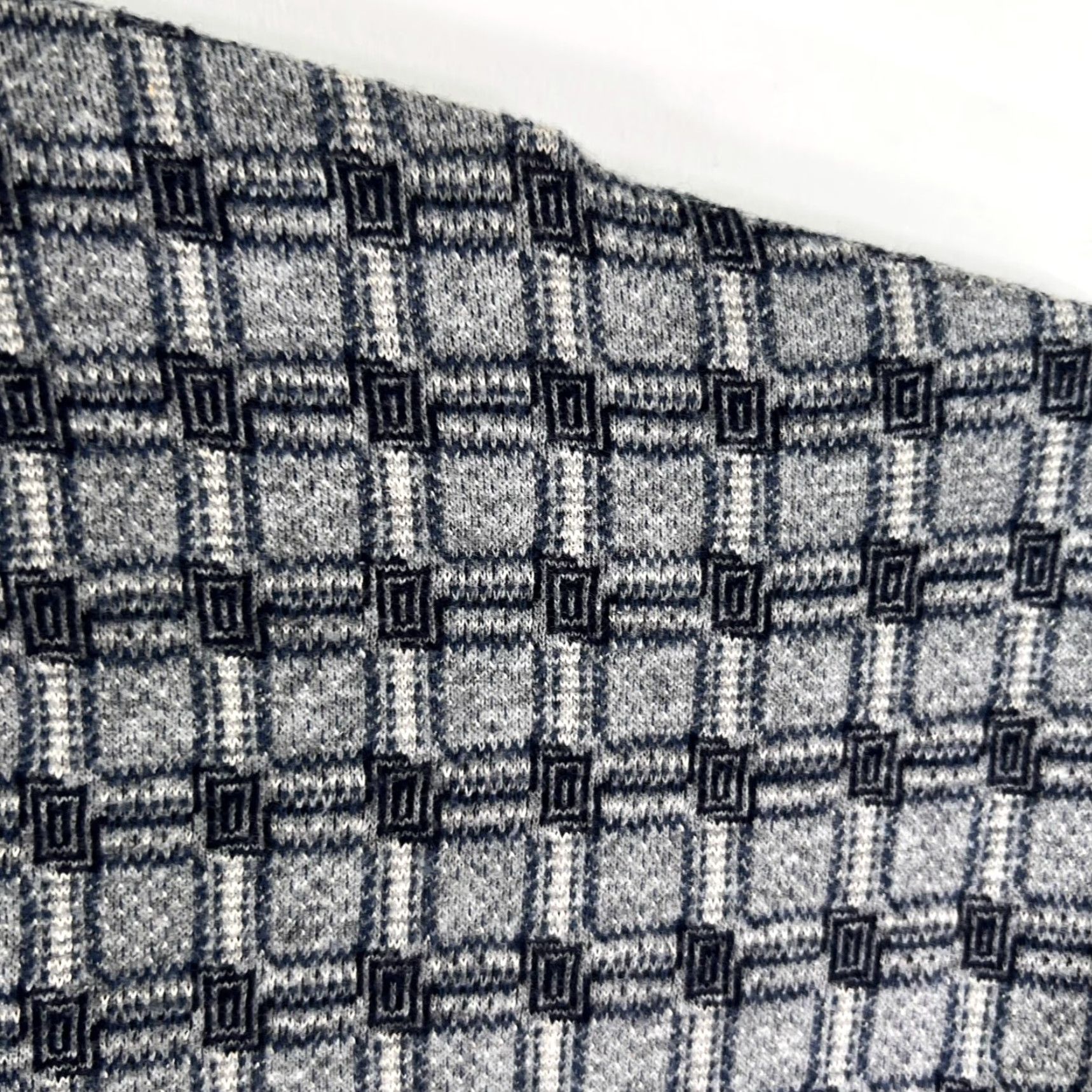 Vintage Robert Stock Gray Geometric Check Polo Shirt Mens Size L Short Sleeve Cotton Size US L / EU 52-54 / 3 - 2 Thumbnail