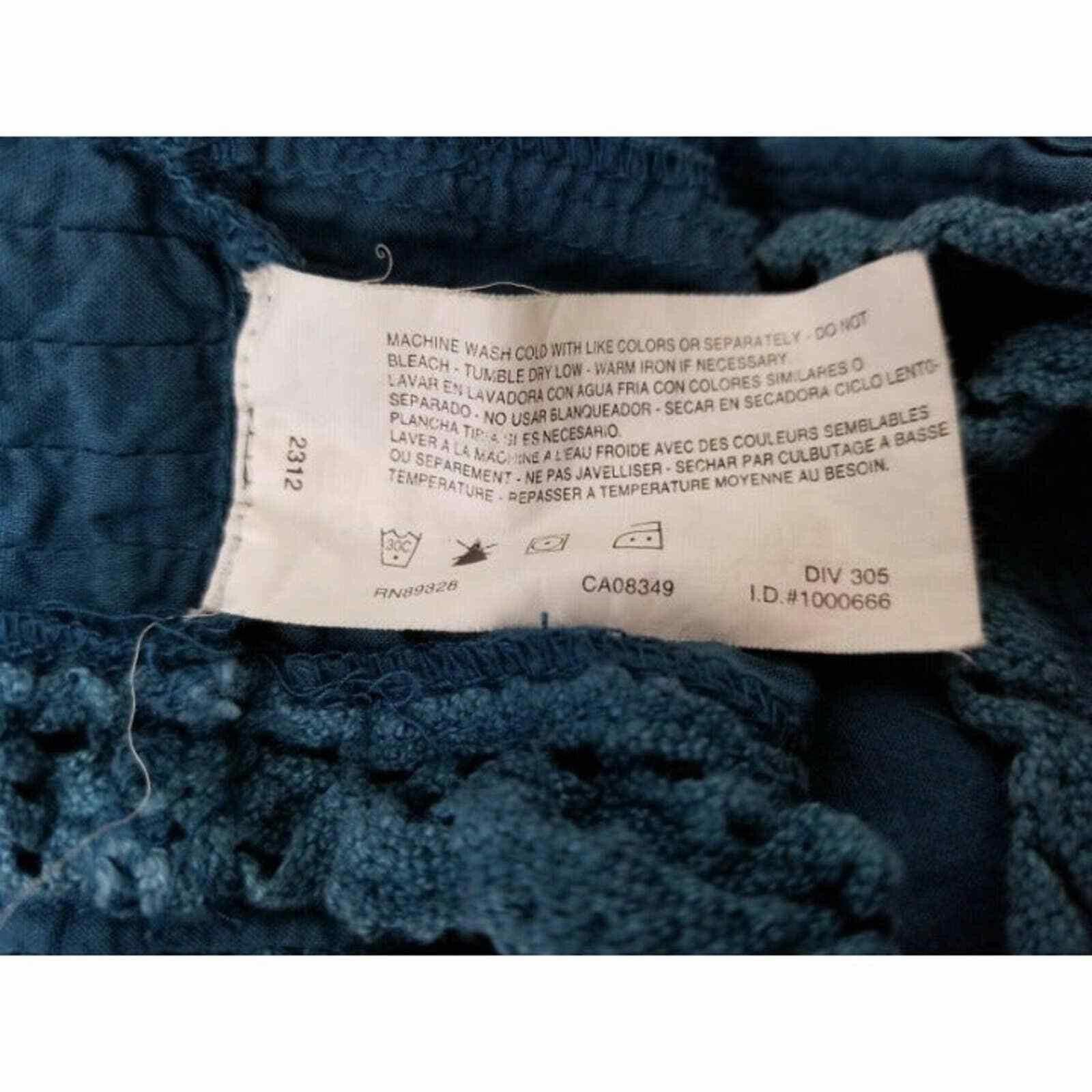 Other Gloria Vanderbilt Women's Top Blouse Blue Green Lace Details Size S / US 4 / IT 40 - 11 Thumbnail