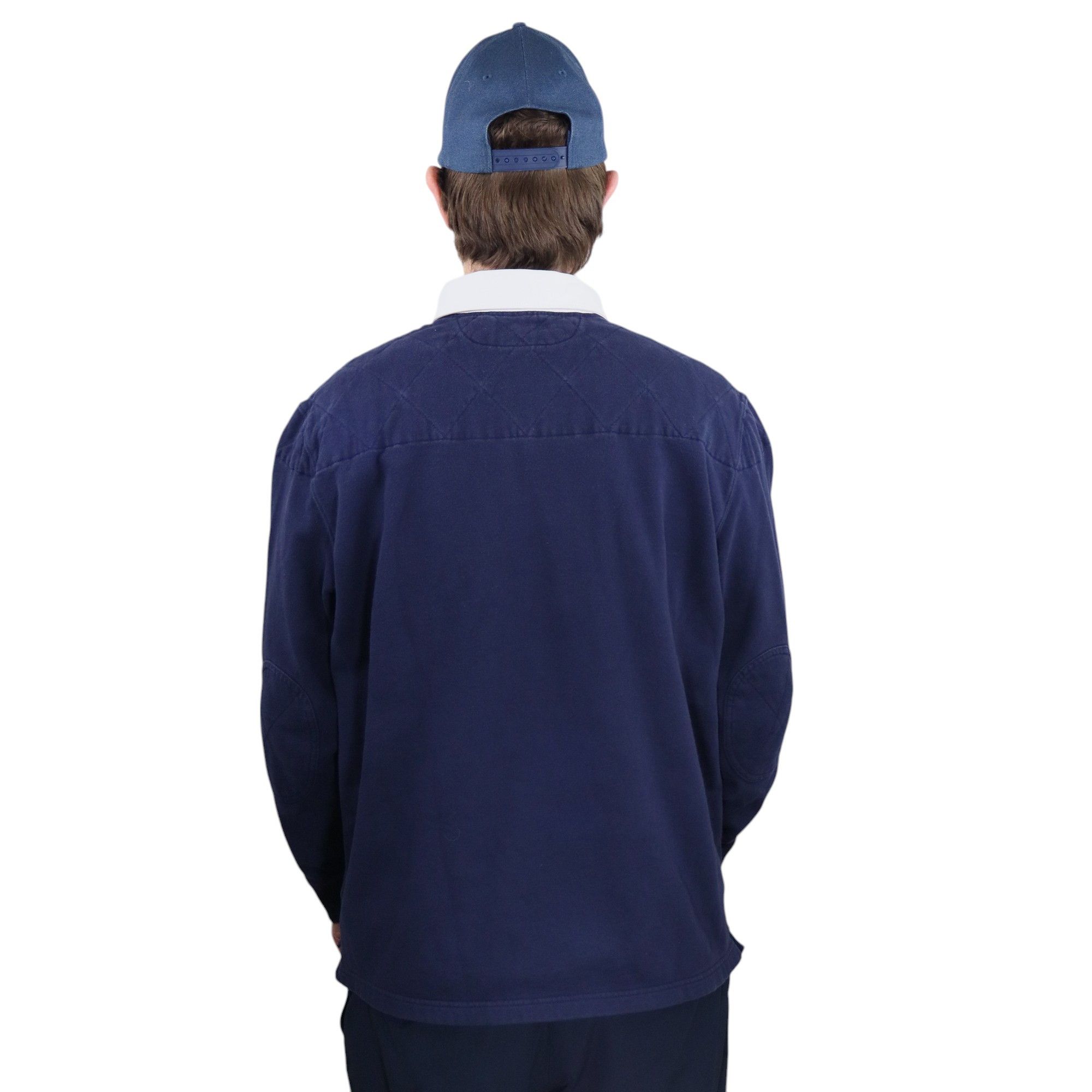 Polo Ralph Lauren × Ralph Lauren × Vintage Vintage 90s Polo Ralph Lauren Rugby Padded Shoulders Shirt Size US XL / EU 56 / 4 - 3 Thumbnail