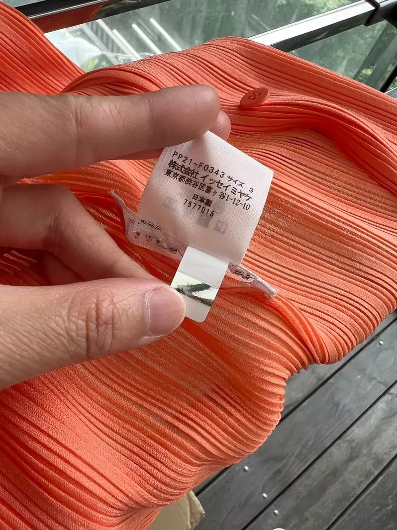 Issey Miyake Issey Miyake size:3 Orange pleated rib cardigan Size S / US 4 / IT 40 - 5 Thumbnail