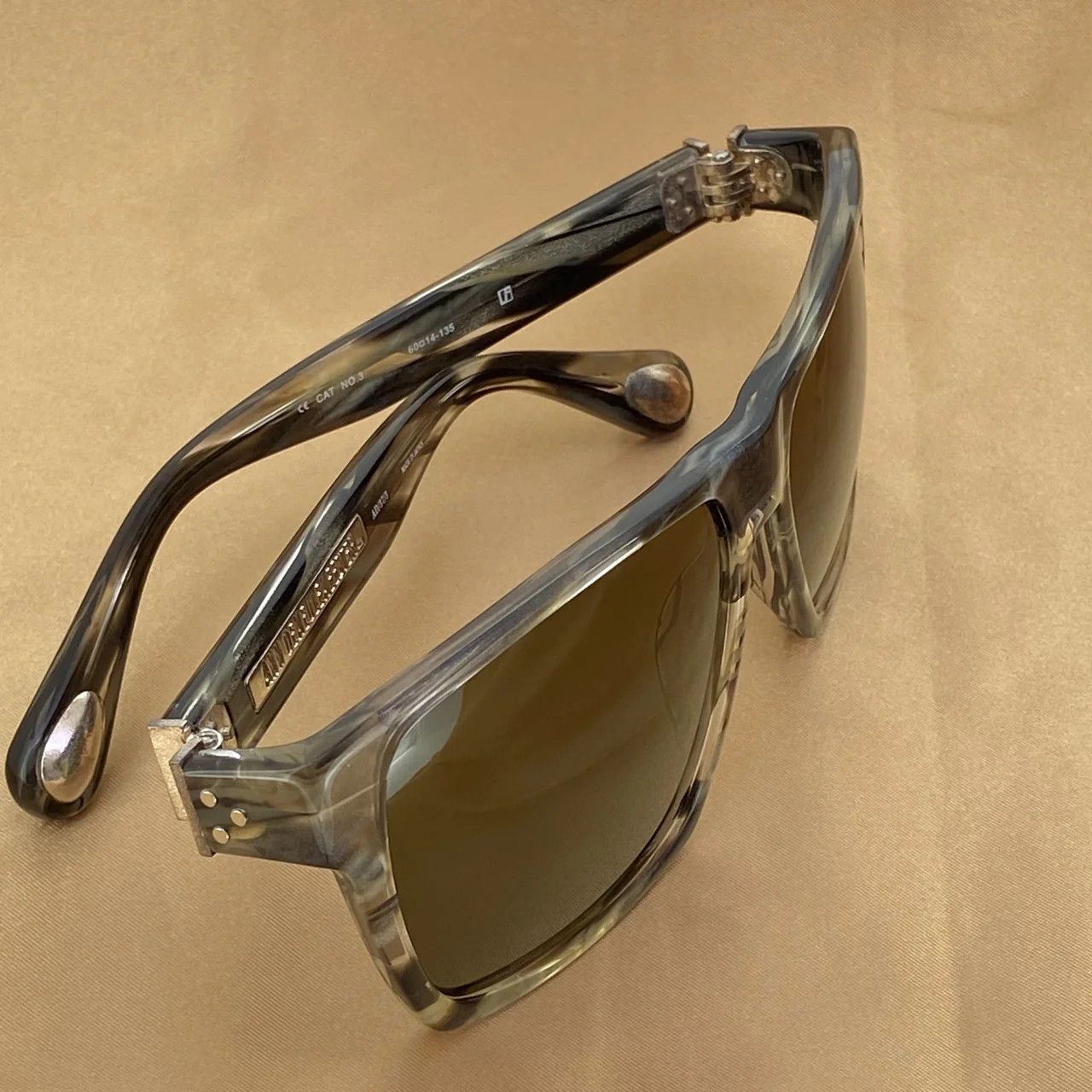 Ann Demeulemeester Ann Demeulemeester Sunglasses Angular Brown and Green Size ONE SIZE - 10 Thumbnail