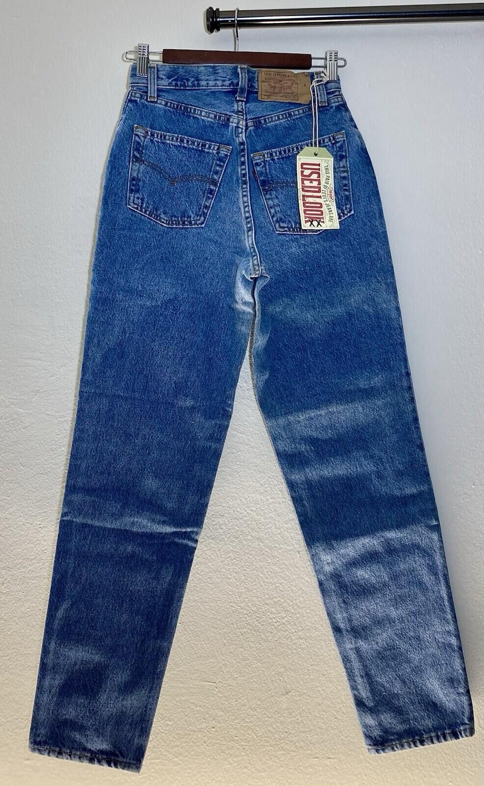 Levi's NWT LEVI'S 901 Used Look Blue Jeans Women 28x30 Made in USA Size 28" / US 6 / IT 42 - 2 Thumbnail