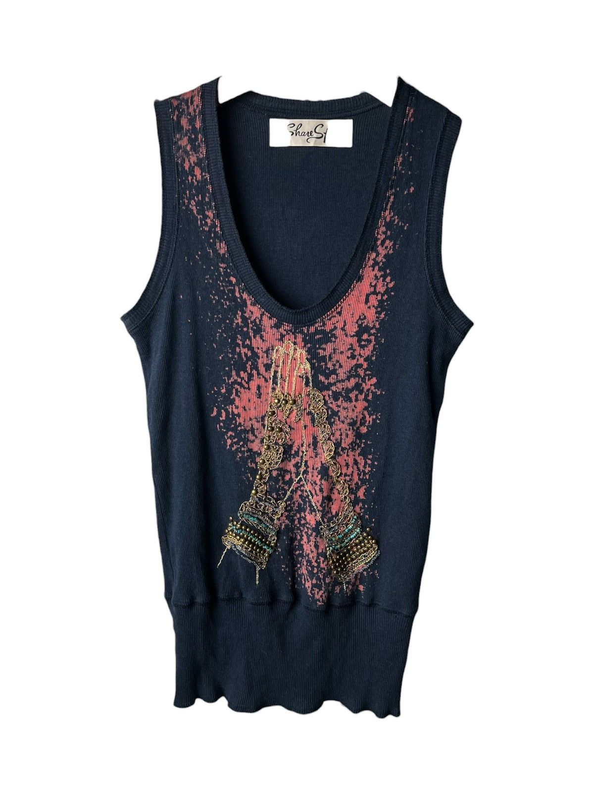 If Six Was Nine Combo Share Spirit Studded Hindu Prayer Metal Yarn Tank Top Size US XS / EU 42 / 0 - 3 Thumbnail