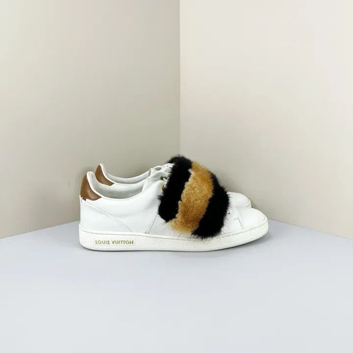 Other Louis Vuitton White Fur Strap Sneakers -2508 Size US 6.5 / EU 39-40 - 4 Thumbnail