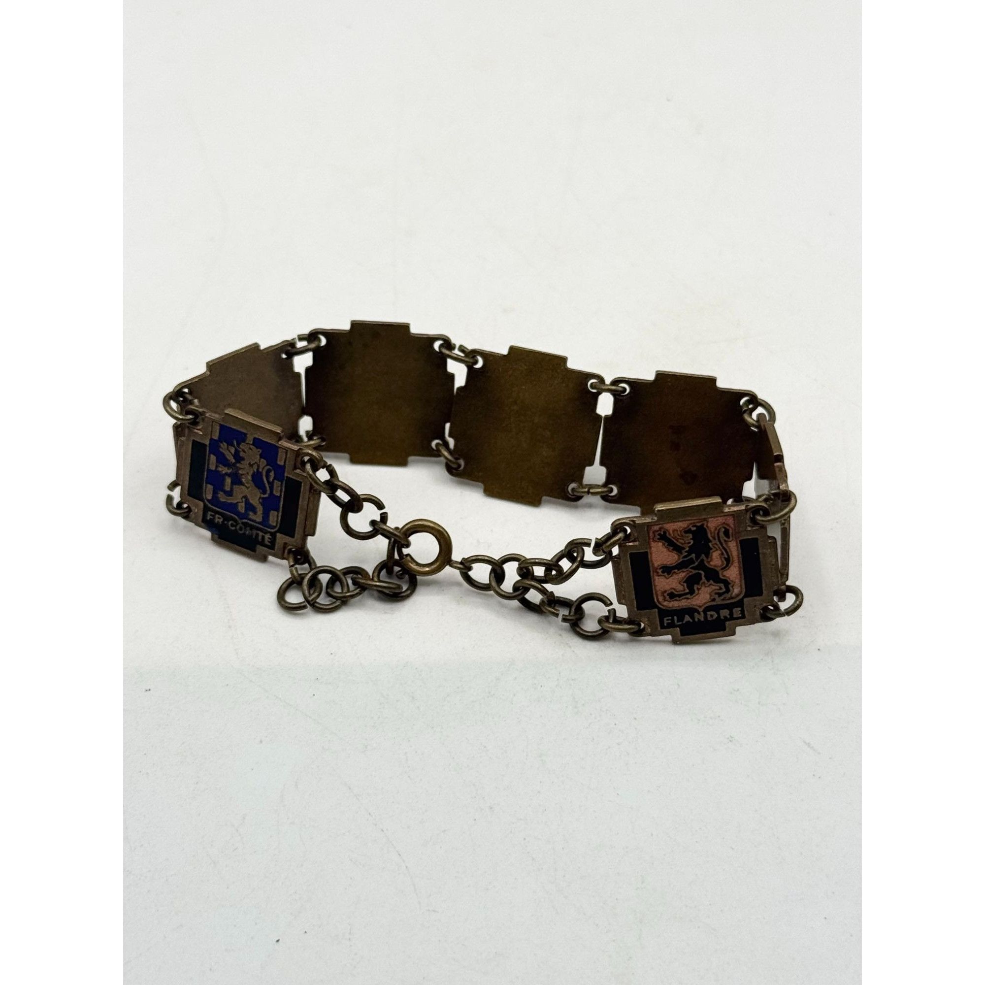 Vintage Vintage estate enamel France Souvenir Travel Bracelet Size ONE SIZE - 5 Thumbnail