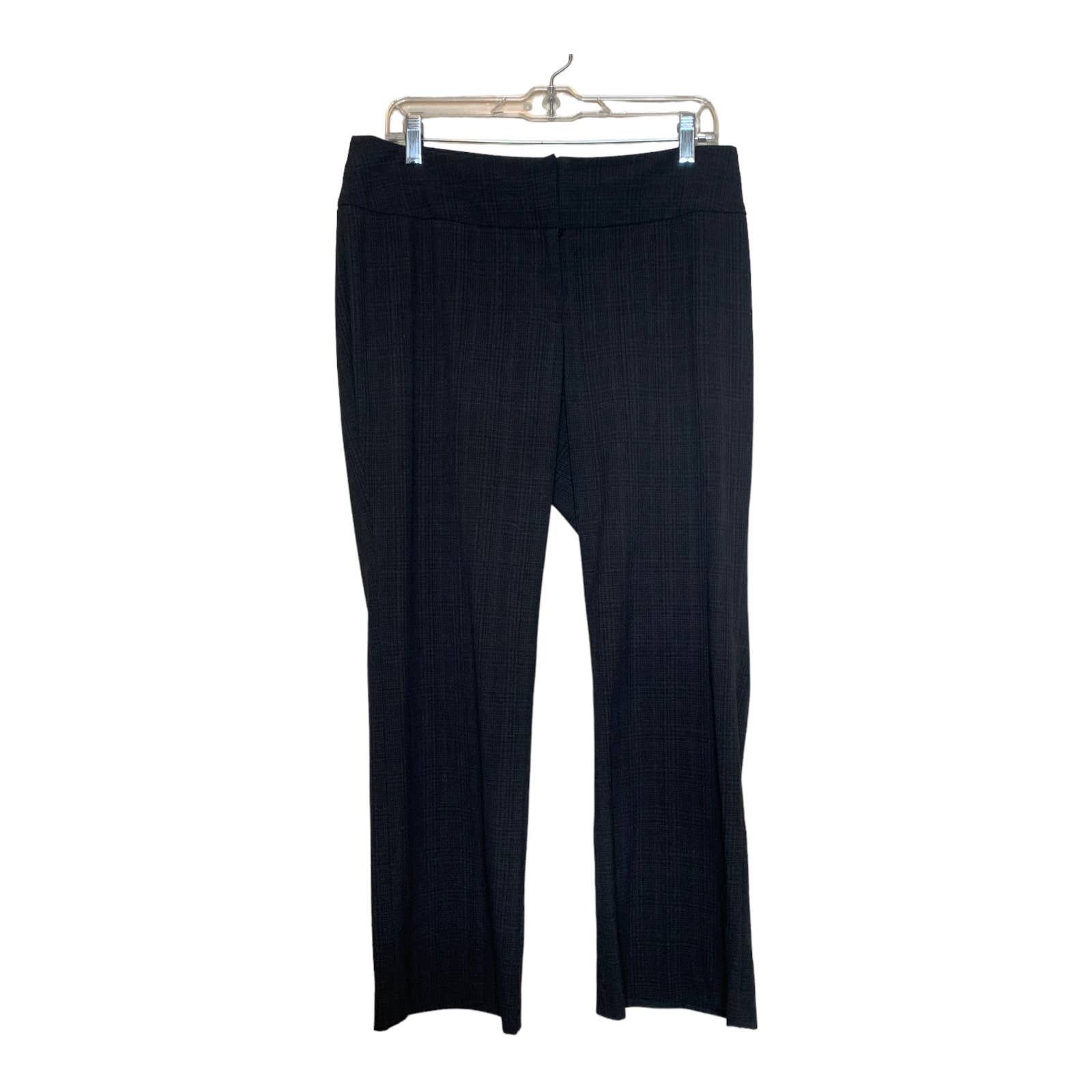 Apt. 9 APT. 9 black plaid straight legs pants size 10PS Size 33" - 1 Thumbnail