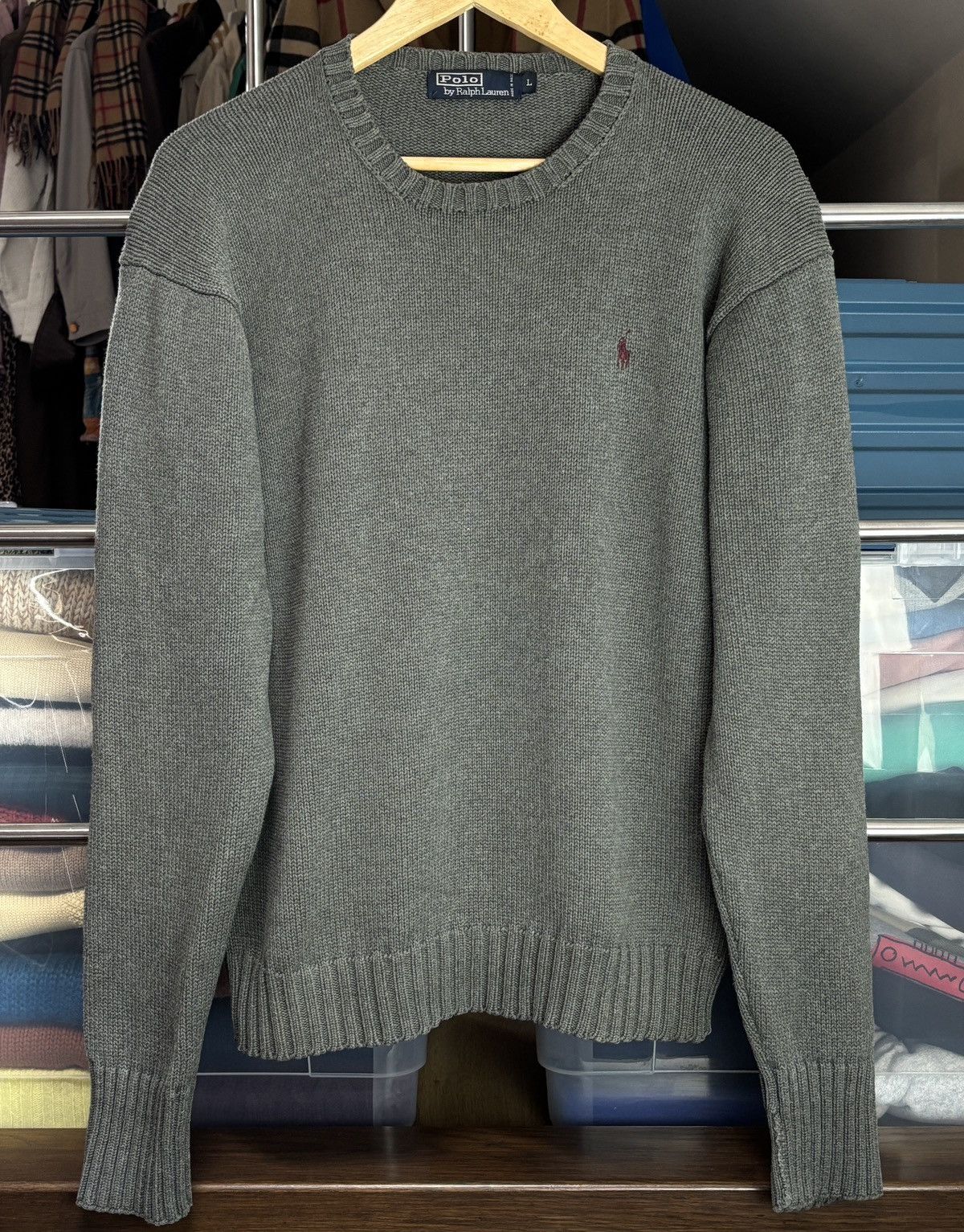Polo Ralph Lauren Vintage Polo Ralph Lauren Boxy Knit Sweater Size US L / EU 52-54 / 3 - 1 Thumbnail