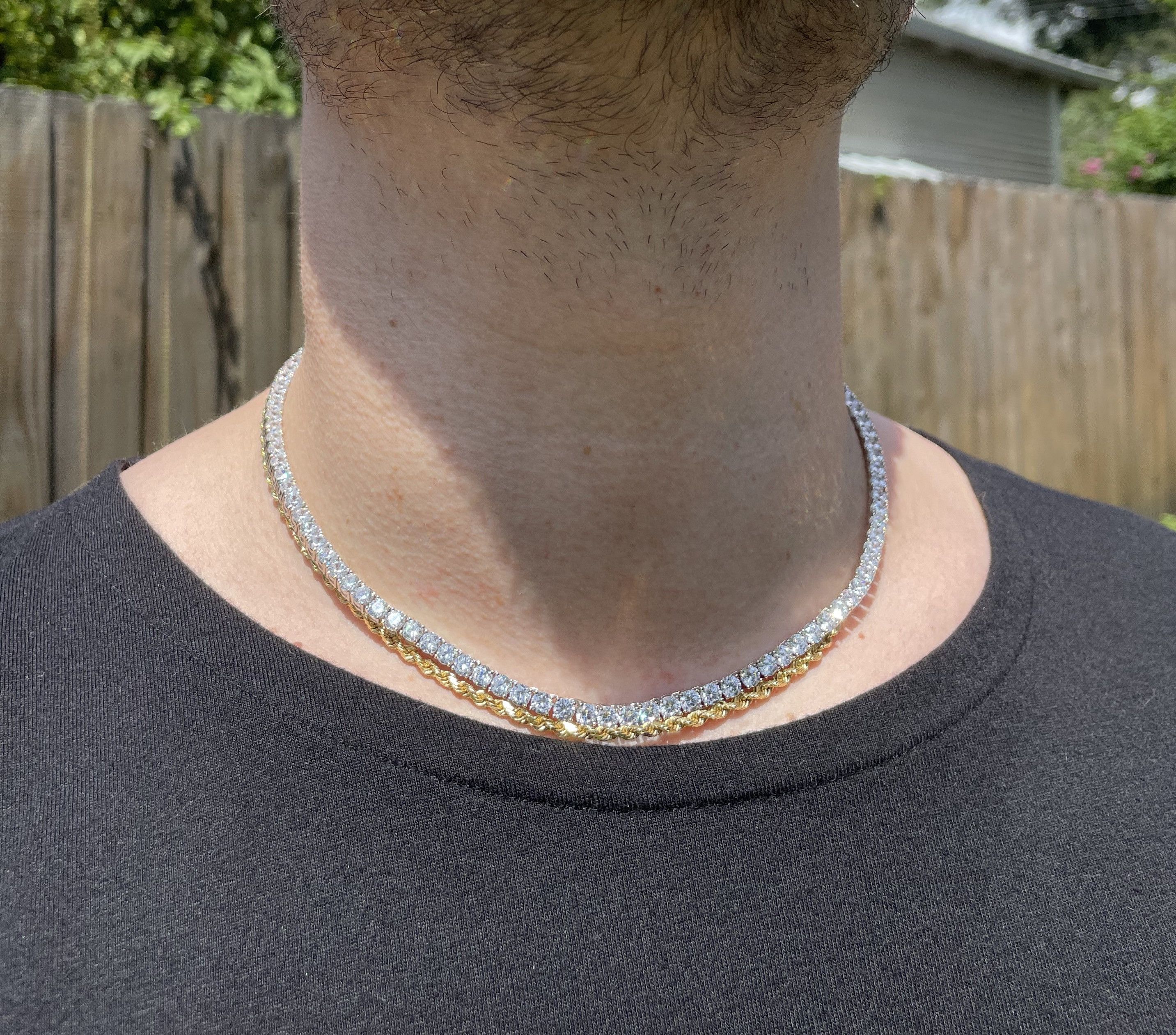 4mm 16 inch 925 Sterling silver Tennis chain VVS Lab CZ