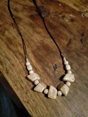 Handmade Cobblestone Pendant Necklace Handmade Jewelry Gift For Her Size ONE SIZE - 1 Thumbnail