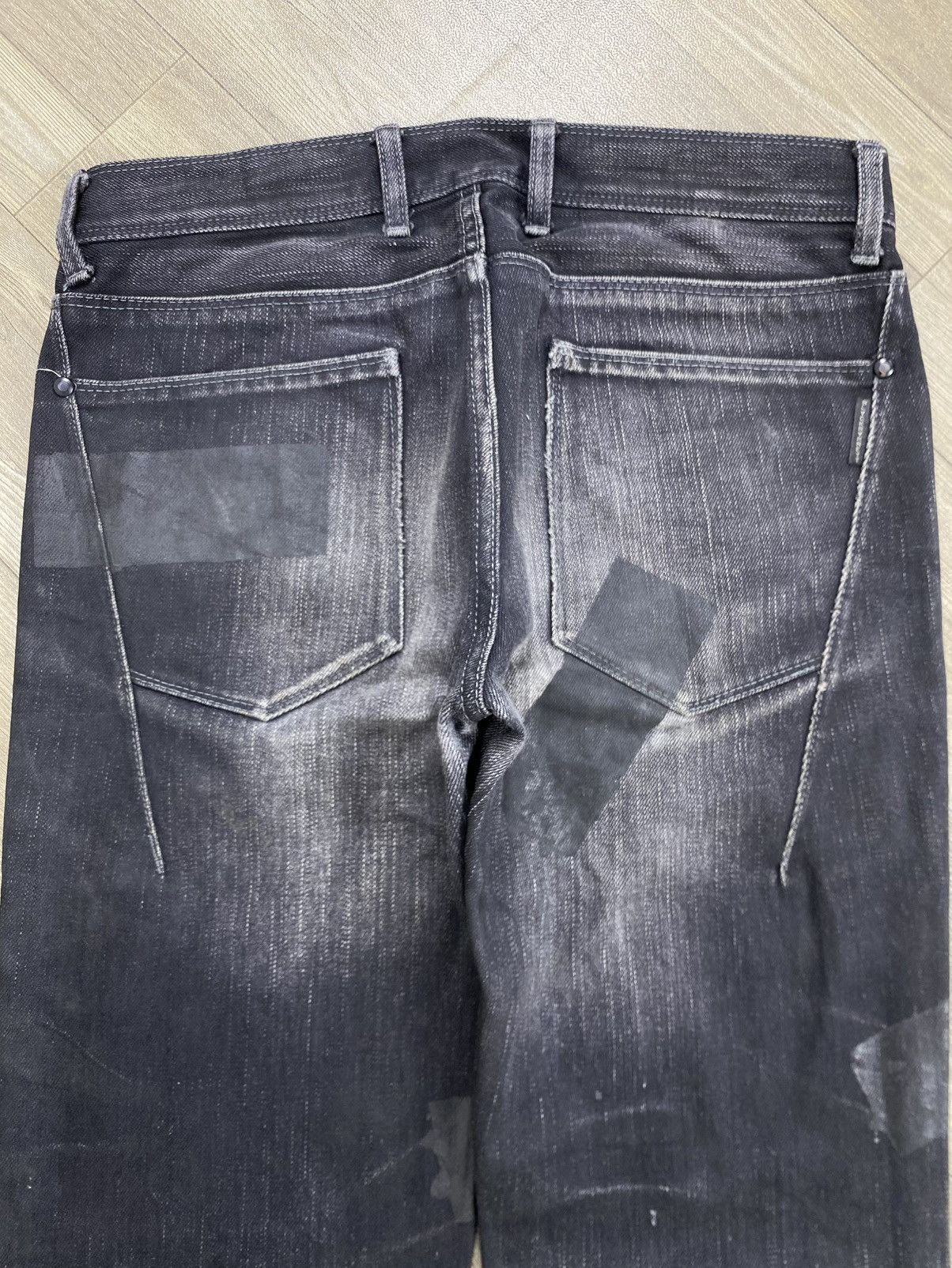 Neil Barrett 2000s Neil Barrett Distressed Faded Black Washed Jeans Size US 33 - 17 Thumbnail