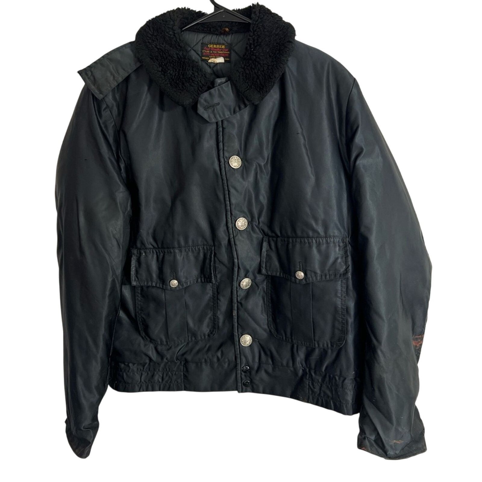 Vintage 70’s Gerber Foul Weather Union Made in USA Duty Jacket L Size US L / EU 52-54 / 3 - 1 Thumbnail