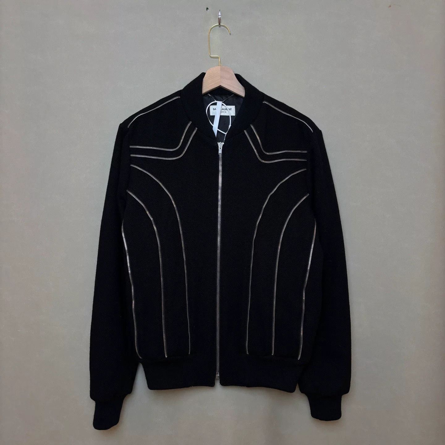 Saint Laurent Paris Saint Laurent Striped Bomber Jacket Size US S / EU 44-46 / 1 - 1 Thumbnail