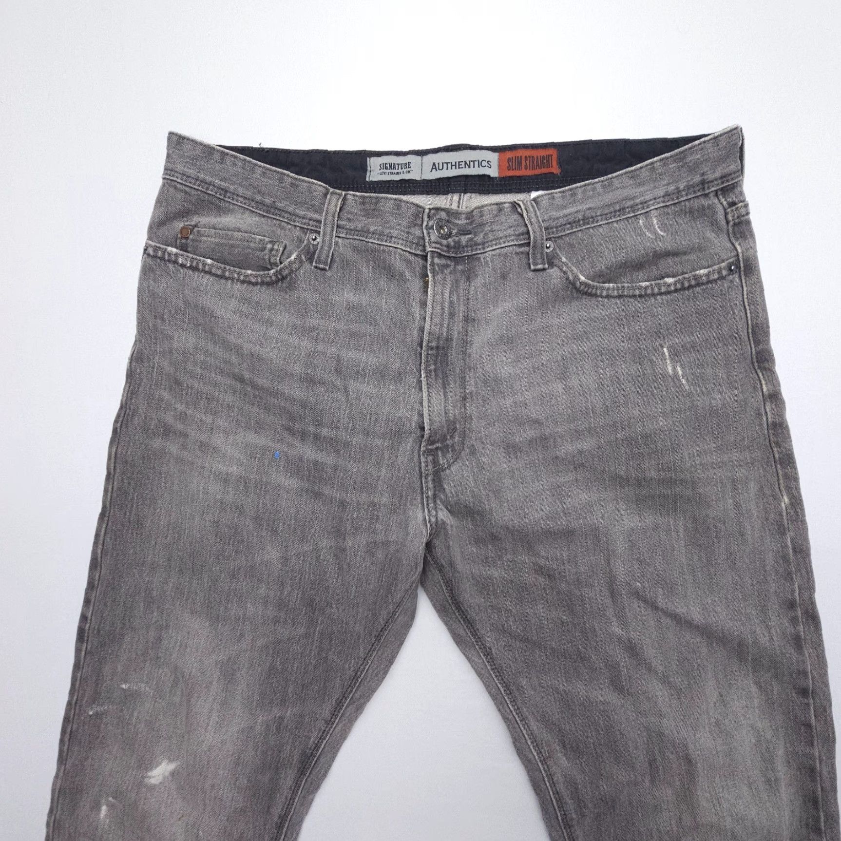 Levi's Levi's Signature Slim Straight Jeans Mens 38 x 32 Gray Authentics Y2K Vtg 2000's Size US 38 / EU 54 - 3 Thumbnail