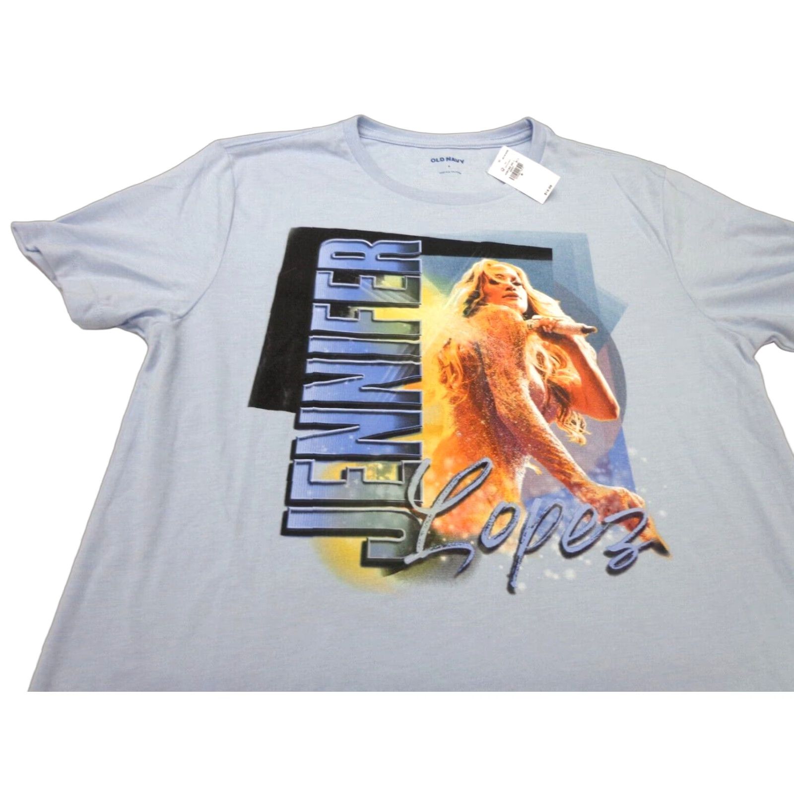 Old Navy Old Navy T Shirt Unisex Adults S Short Sleeve Crew Neck Blue Cotton Blend Graphic Print Classic Music Size US S / EU 44-46 / 1 - 1 Thumbnail