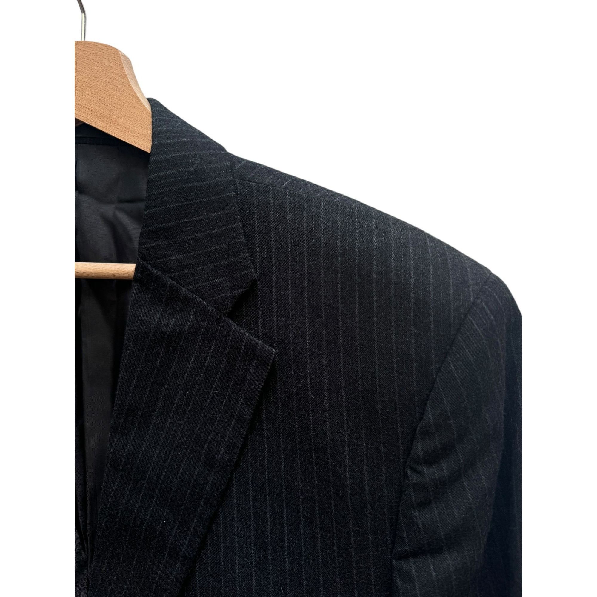 Jil Sander Dark Grey Striped Wool Suit Size 42R - 9 Thumbnail