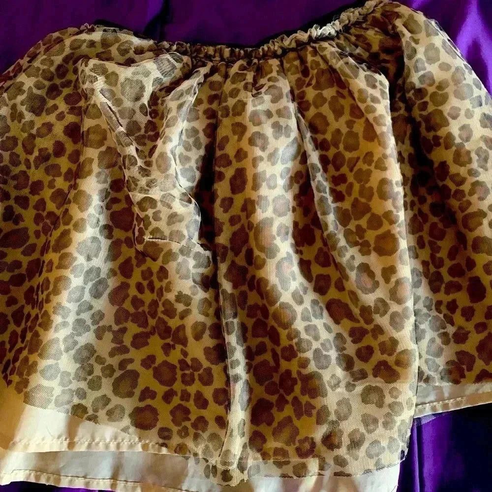 Designer Playful Leopard Print Skirt by Place - Size XL Size 24" / US 00 / IT 34 - 2 Thumbnail
