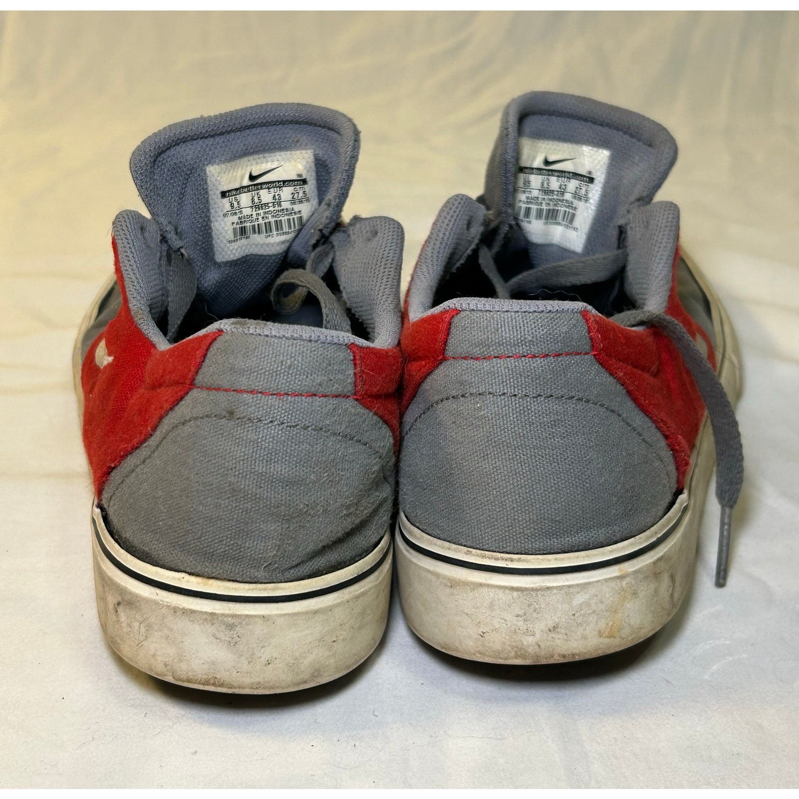 Nike Vintage Nike Mens SB Clutch GrayRed Running Low Top Size 9.5 Size US 9.5 / EU 42-43 - 5 Thumbnail