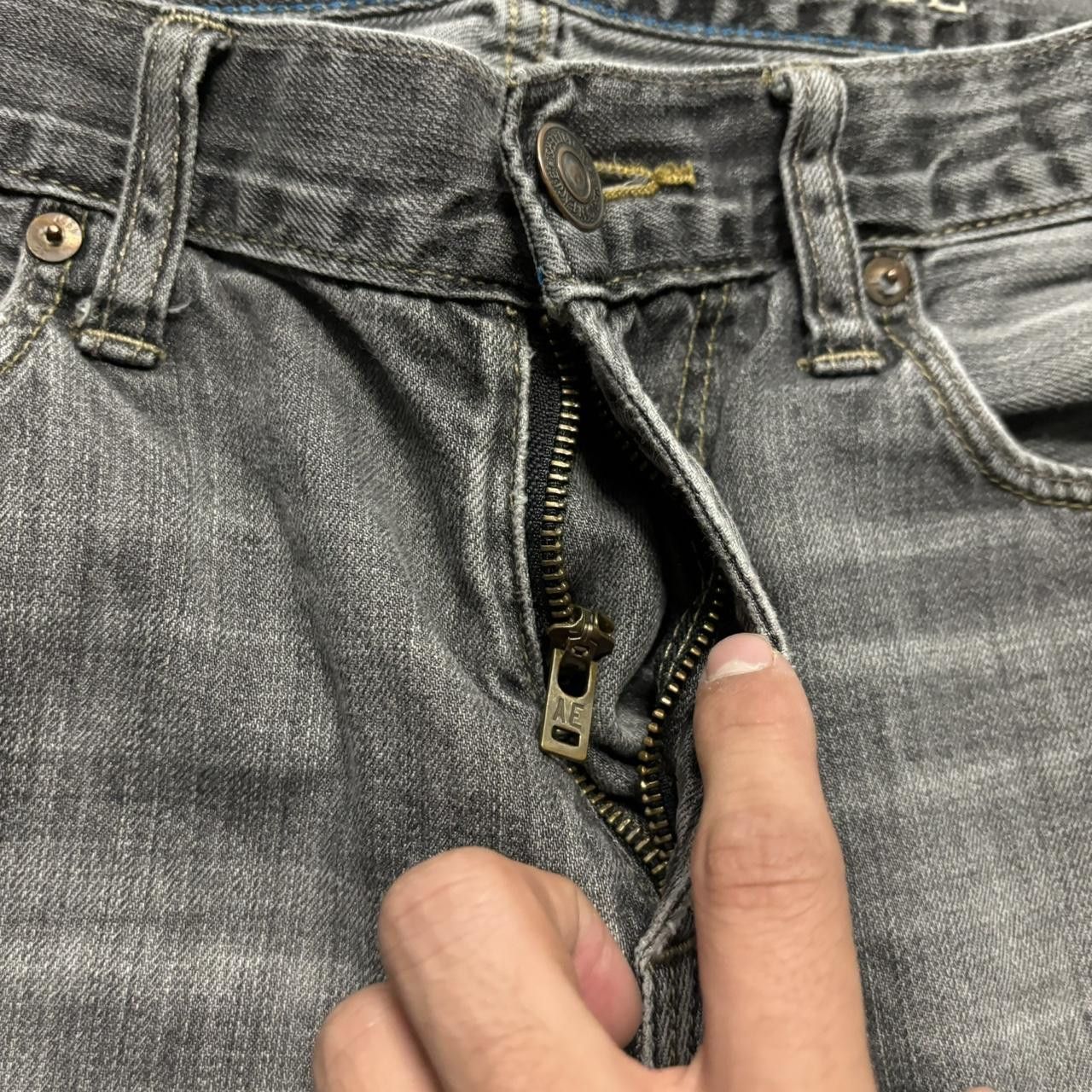 Japanese Brand × Vintage Crazy Vintage Y2K/2000s Grunge Faded Black Denim Jeans! Size US 30 / EU 46 - 7 Thumbnail