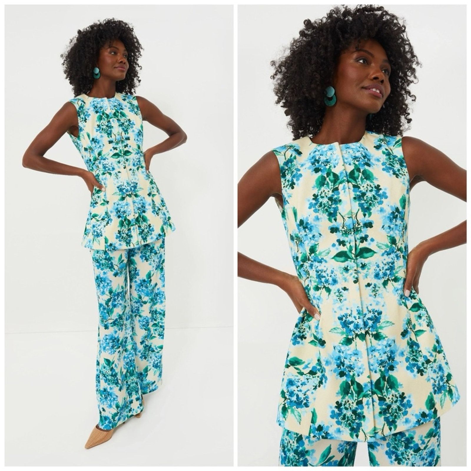 Designers Remix Tuckernuck Water's Edge Hydrangea Rhoda Tunic Top Painterly Size S / US 4 / IT 40 - 3 Thumbnail