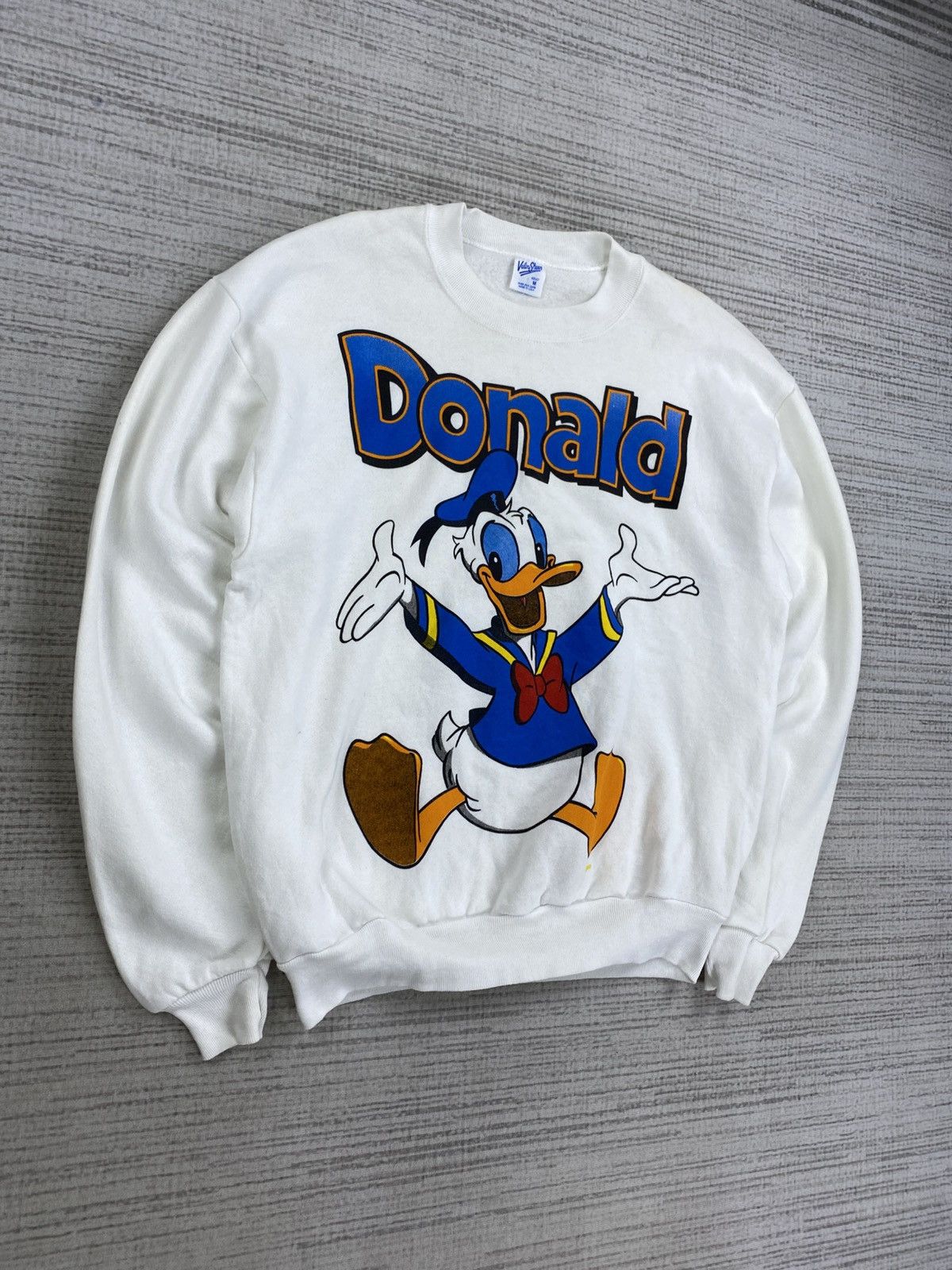 Disney × Velva Sheen × Vintage 🔥New Old Stock🔥Vtg 90s Disney Donald Duck Printed Sweatshirt Size US M / EU 48-50 / 2 - 2 Thumbnail