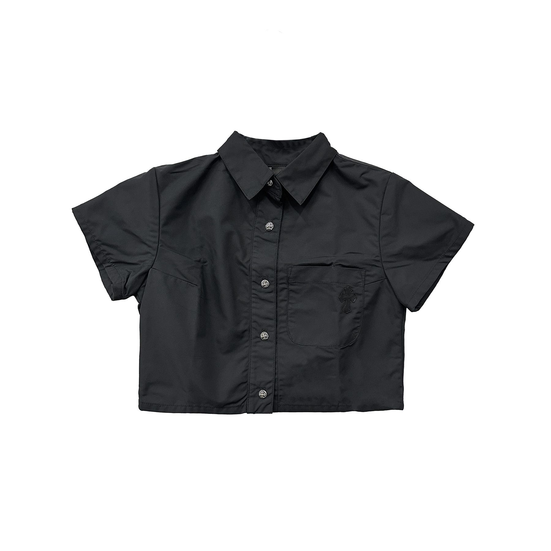 Chrome Hearts Chrome Hearts Black Patch Nylon Black Short Sleeve Shirt Size M / US 6-8 / IT 42-44 - 1 Thumbnail