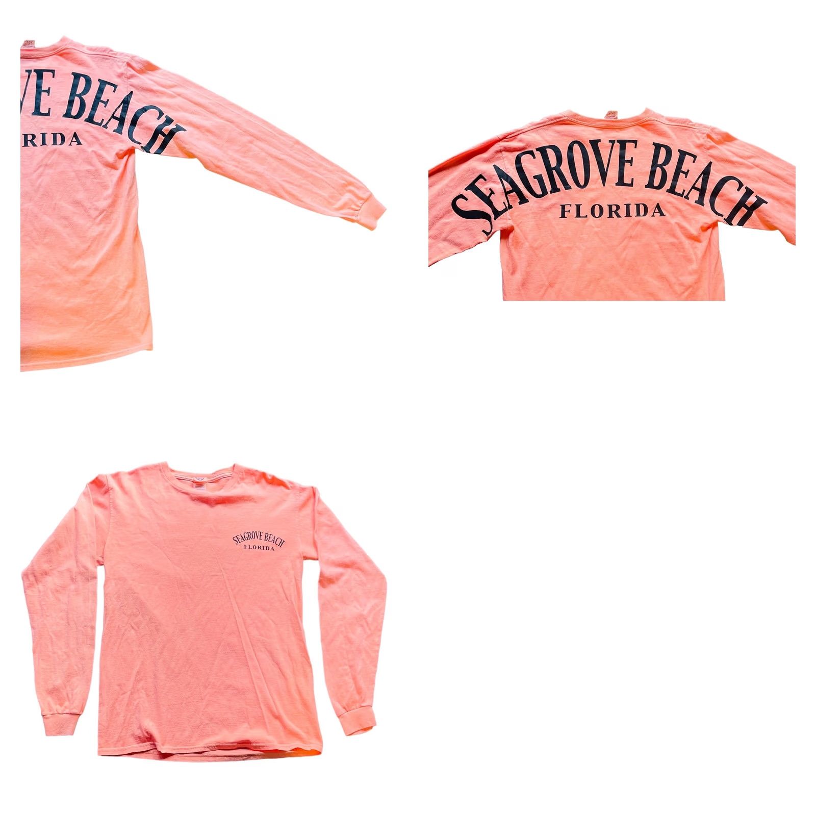 Delta VINTAGE Delta Seagrove Beach Florida Orange Double-Sided Long Sleeve Shirt M Men 90s VTG CI Size US M / EU 48-50 / 2 - 9 Thumbnail