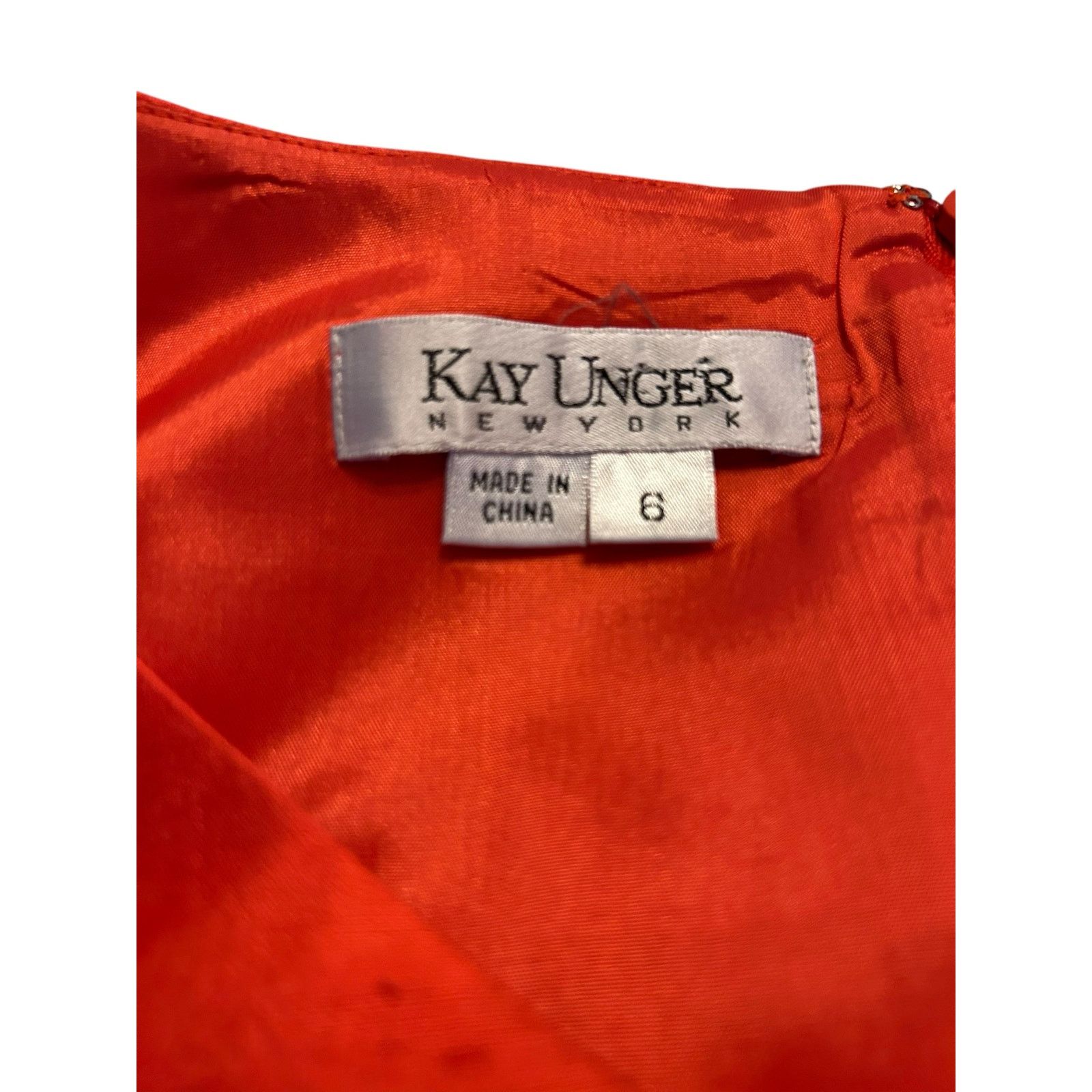 Other Kay Unger New York Orange Twist Waist Dress - Size 6 Size M / US 6-8 / IT 42-44 - 9 Thumbnail