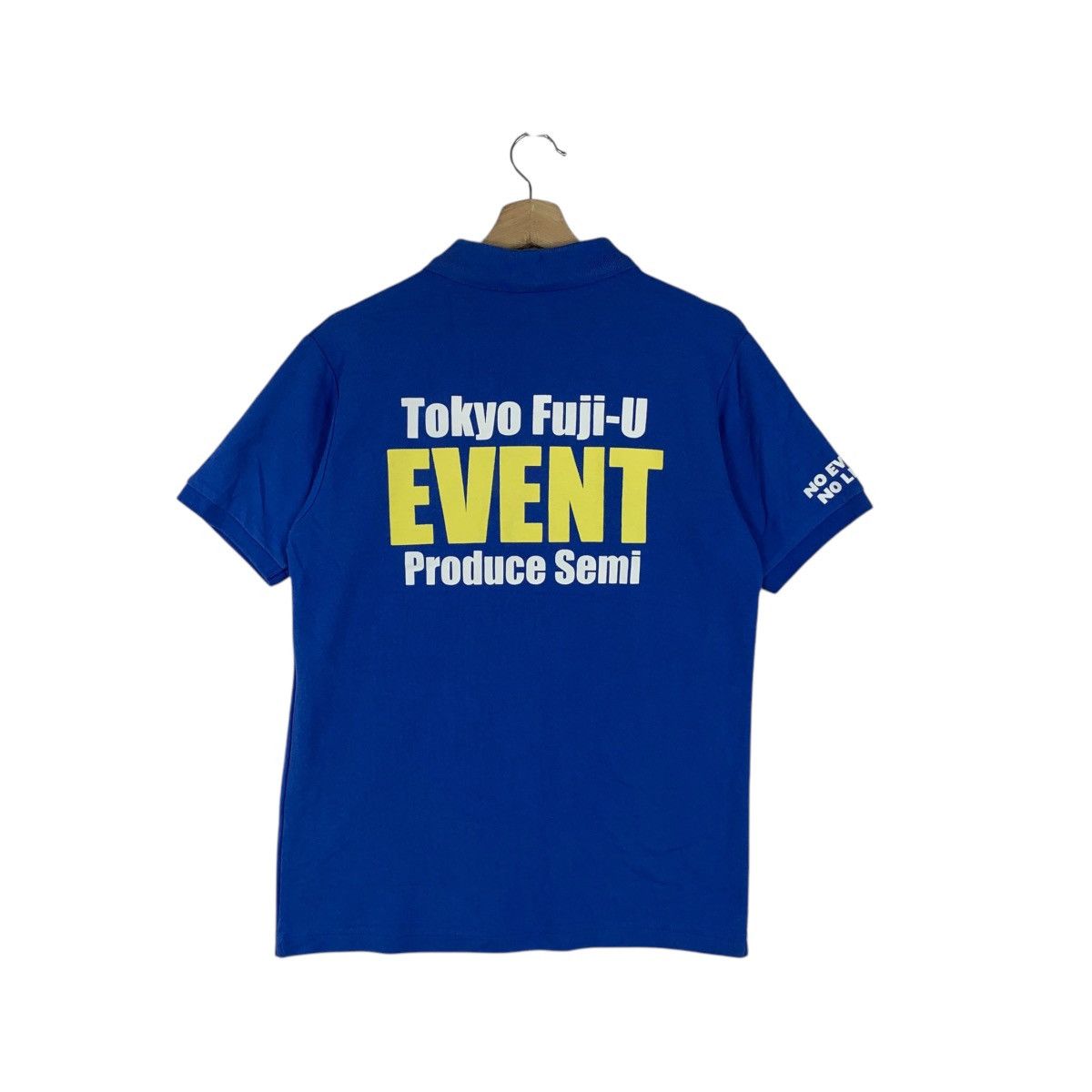Vintage TOKYO FUJI UNIVERSITY Event Produce Semi Polo Tee Shirt Top Size US L / EU 52-54 / 3 - 6 Thumbnail
