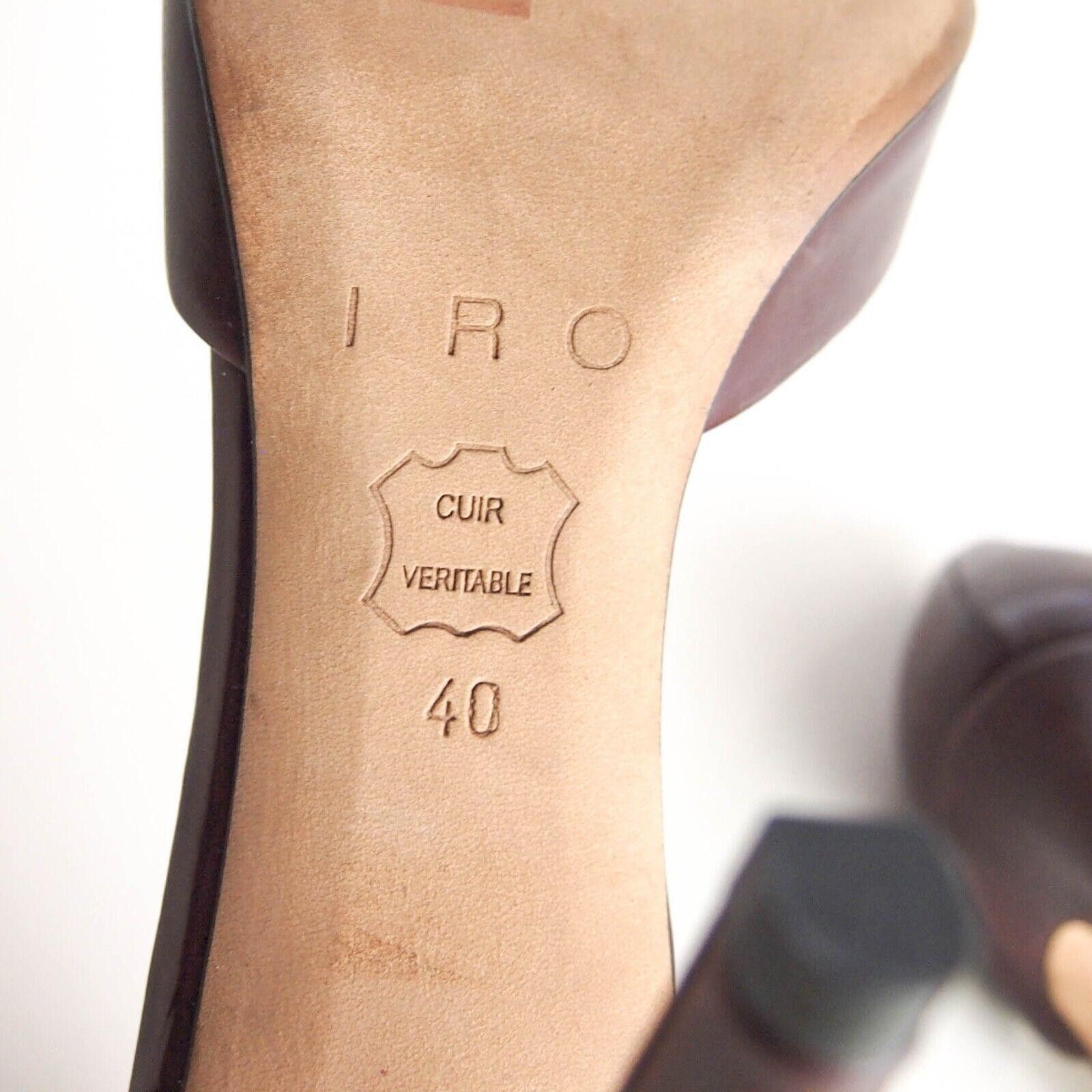 Iro IRO D'Orsay Pumps Pointed Toe Burgundy Leather US 10 EU 40 Size US 10 / IT 40 - 10 Thumbnail