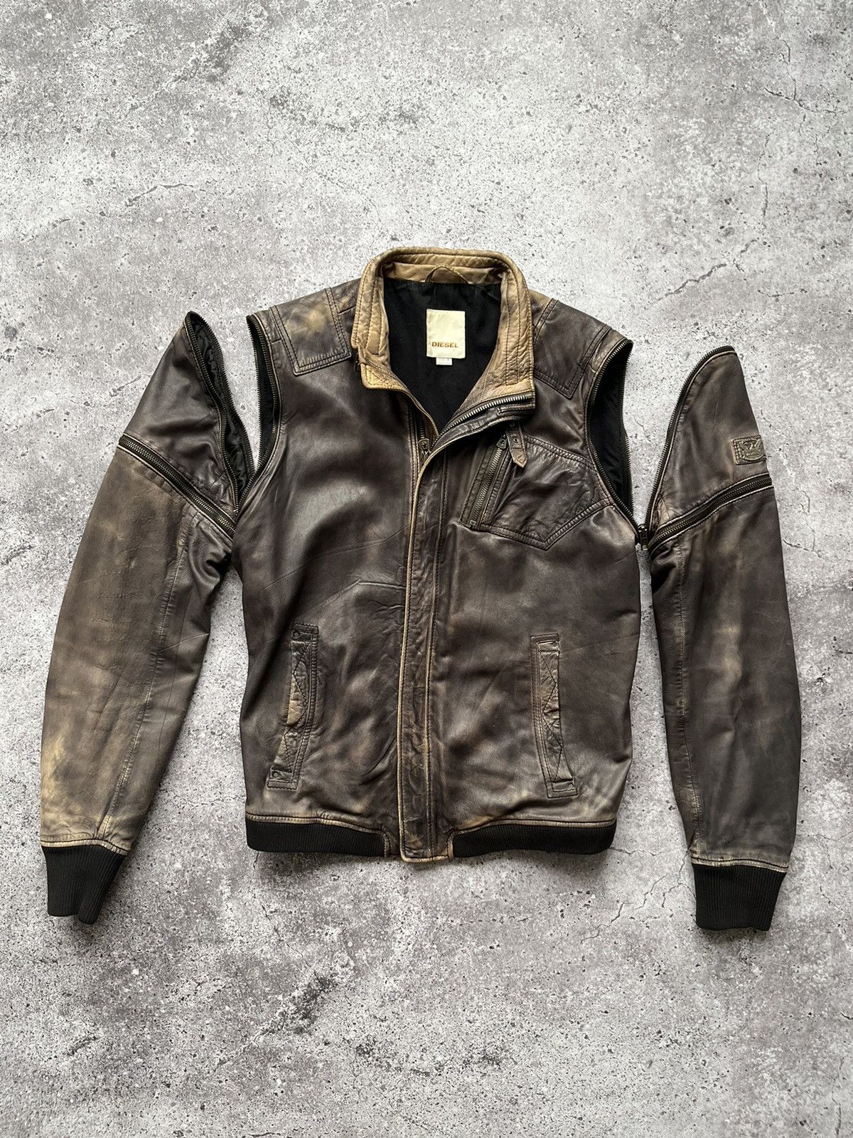 Diesel × Vintage Archive Diesel Biker Leather Jacket / Vest