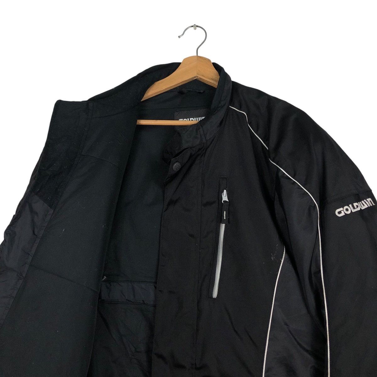 Japanese Brand 📌Vintage Bomber Jacket Racing Biker Goldwin Multi Pocket Size US M / EU 48-50 / 2 - 13 Thumbnail